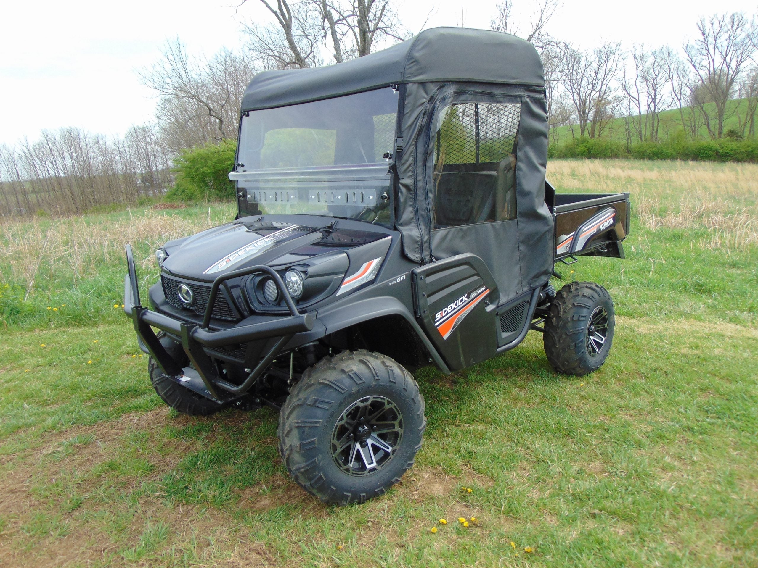 Photo of Kubota RTV XG850 (Sidekick) - Full Cab Enclosure for Hard Windshield (Half Doors) by 3 Star UTV - Premium Enclosures for UTVs / Side by Sides