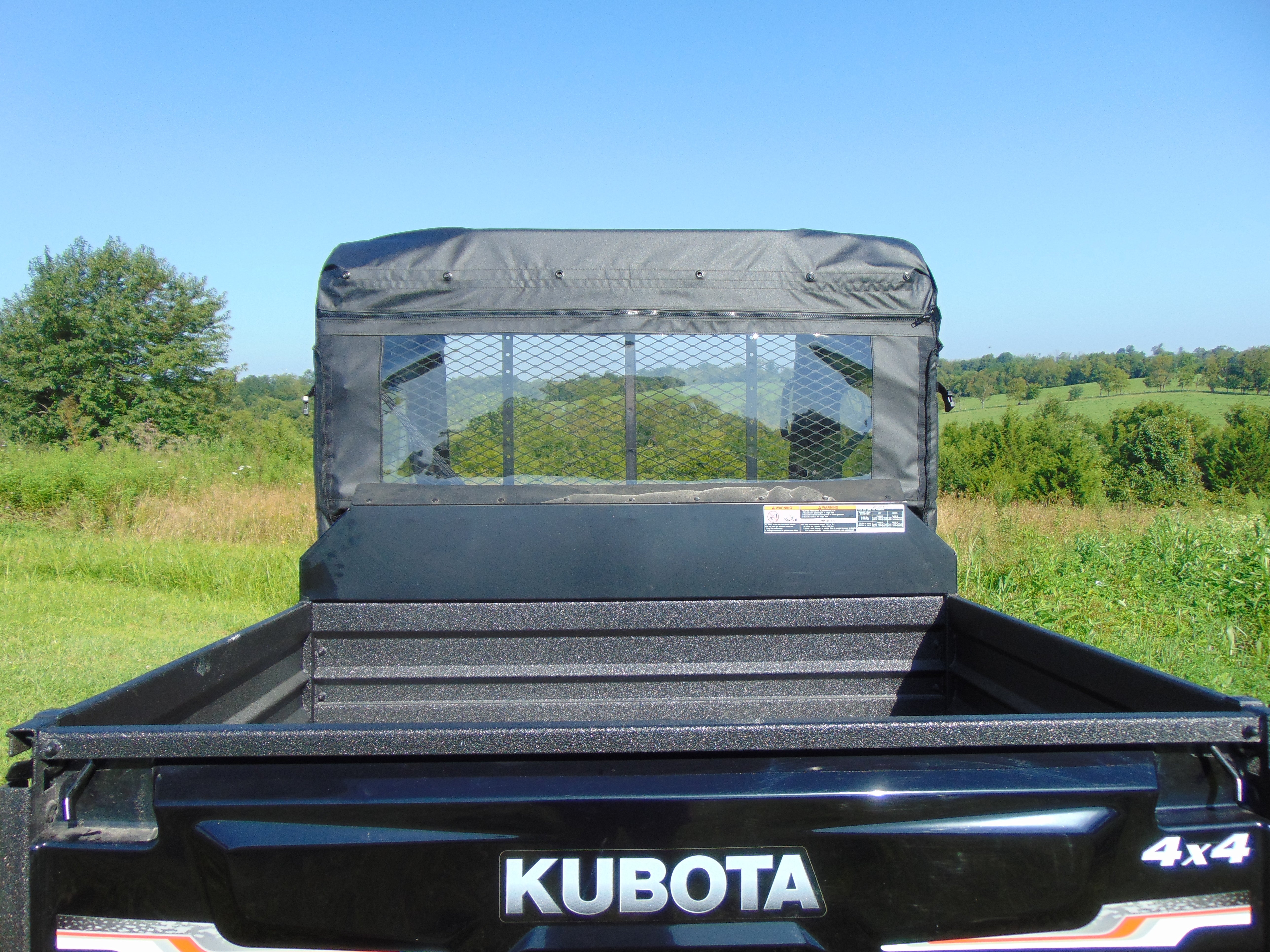 Photo of Kubota RTV XG850 (Sidekick) - Soft Back Panel by 3 Star UTV - Premium Enclosures for UTVs / Side by Sides