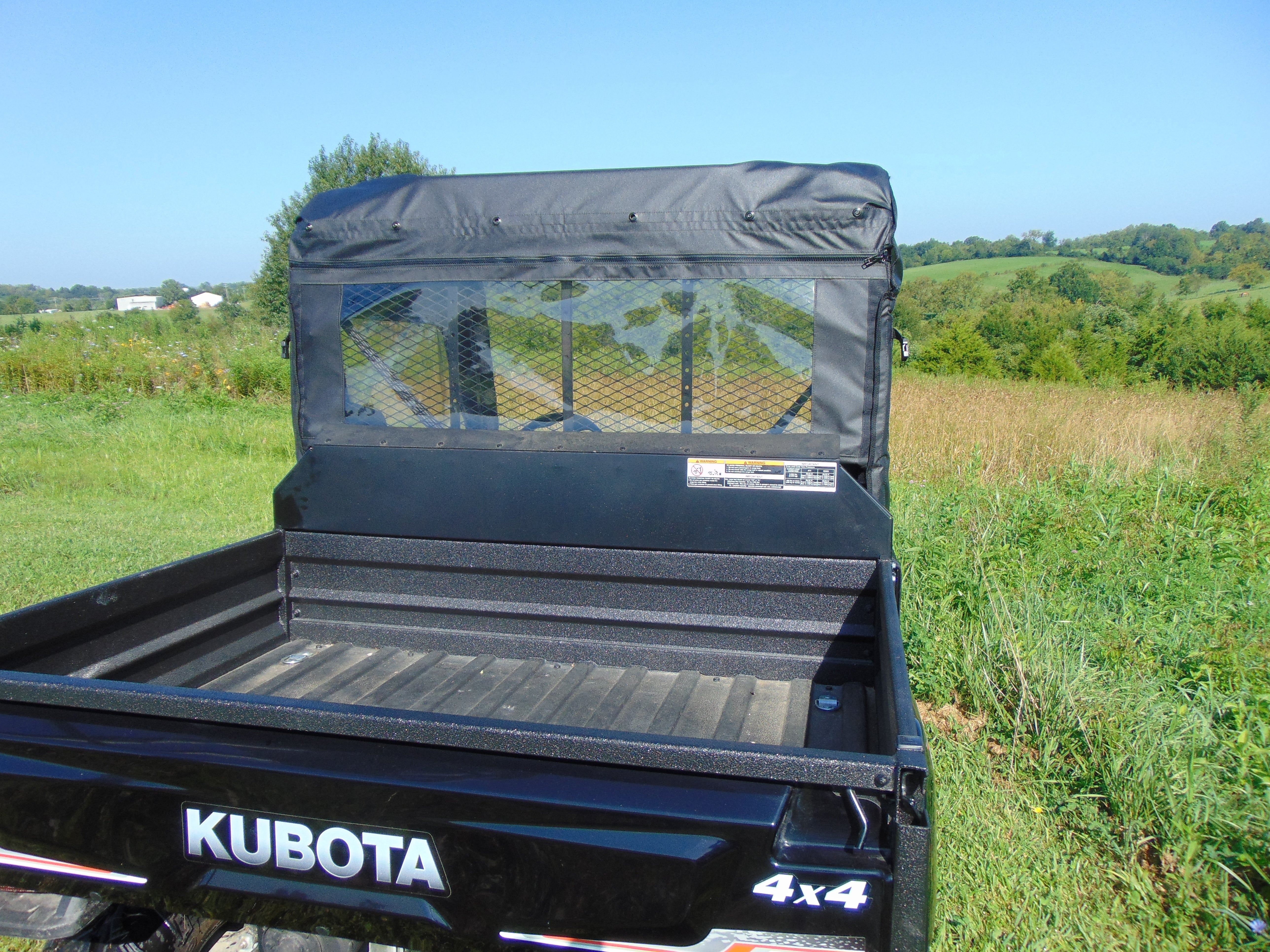 Photo of Kubota RTV XG850 (Sidekick) - Soft Back Panel by 3 Star UTV - Premium Enclosures for UTVs / Side by Sides