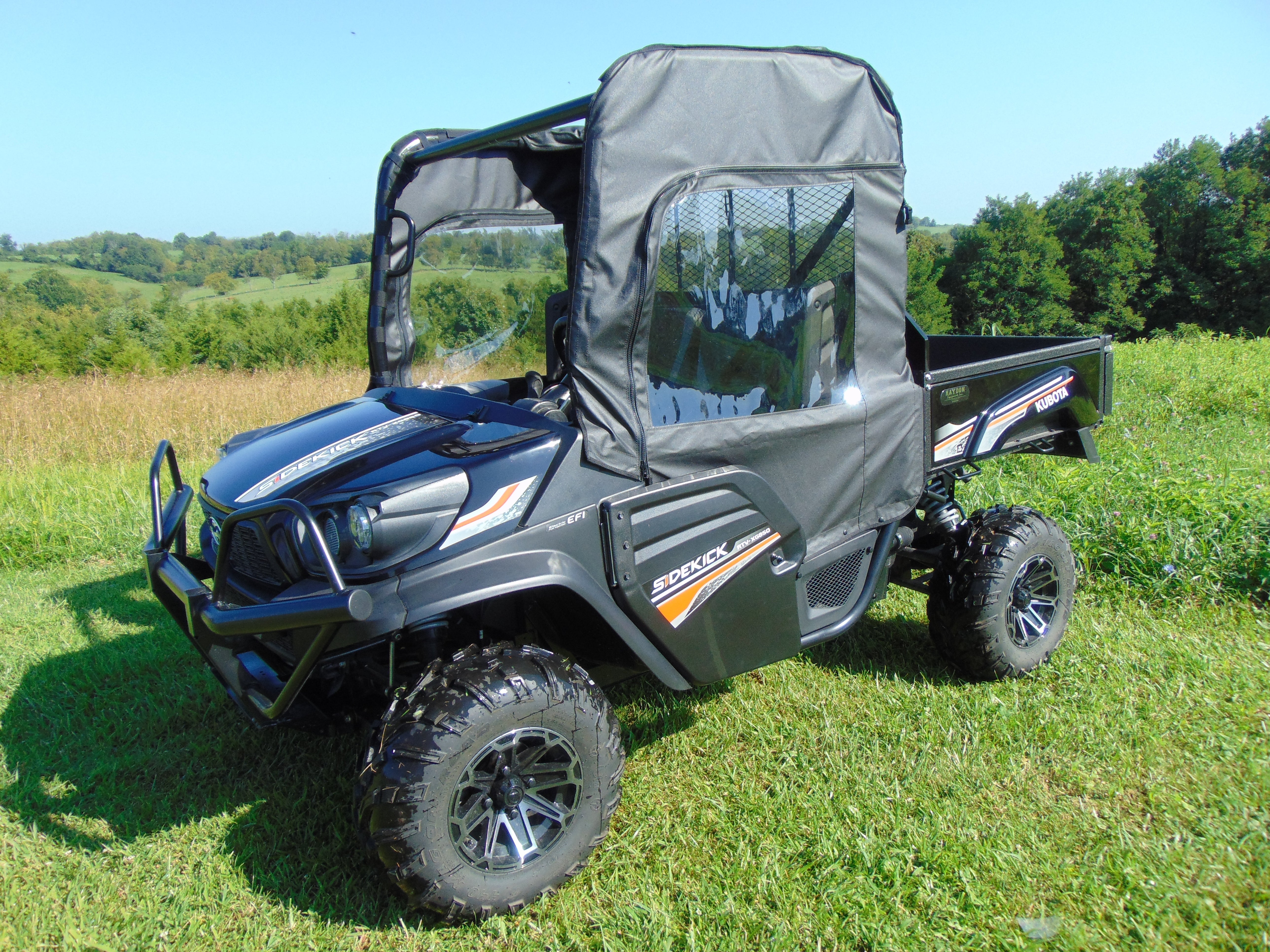 Photo of Kubota RTV XG850 (Sidekick) - Soft Doors by 3 Star UTV - Premium Enclosures for UTVs / Side by Sides