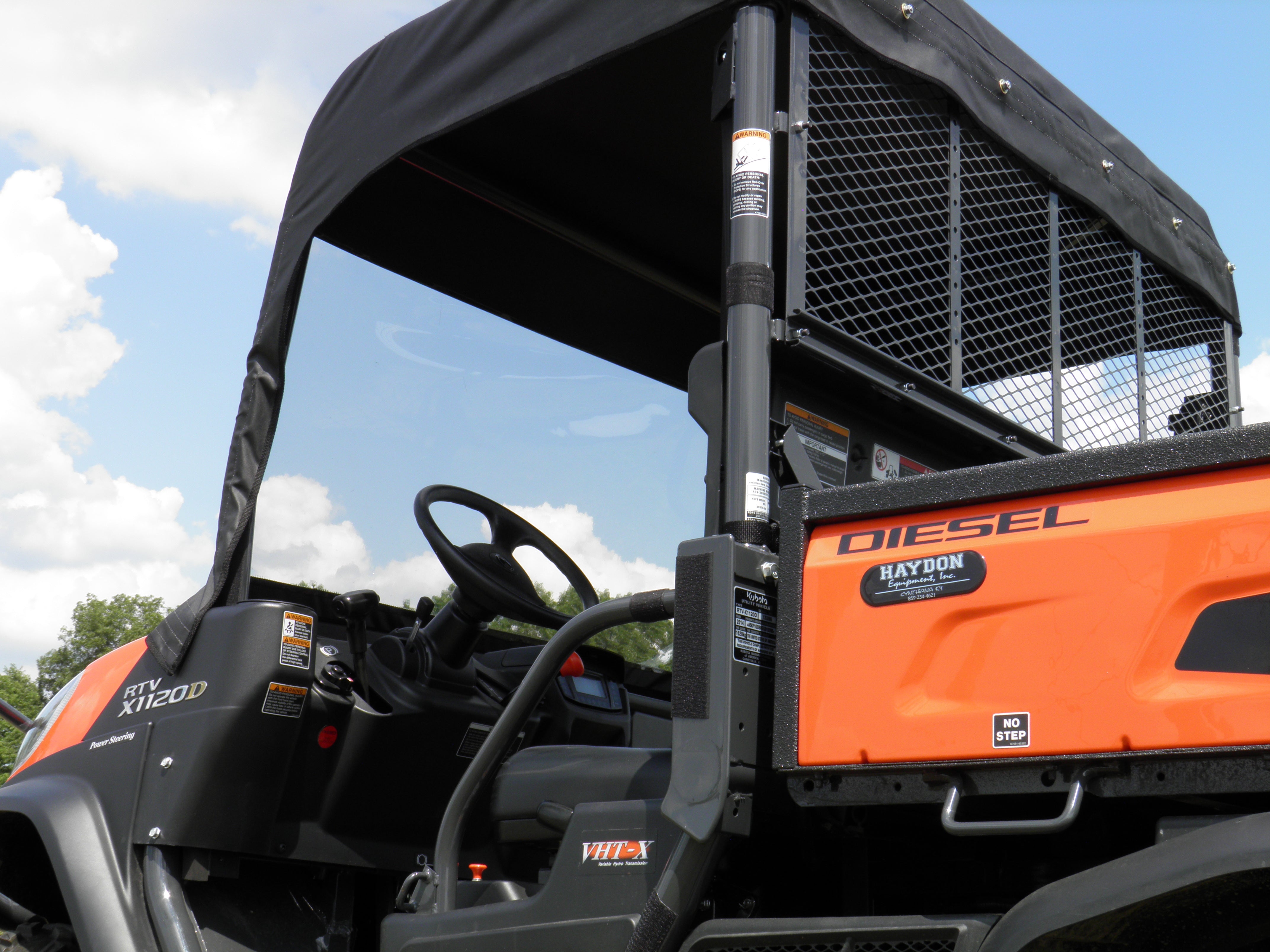 Photo of Kubota RTV XG850 (Sidekick) - Vinyl Windshield/Top Combo by 3 Star UTV - Premium Enclosures for UTVs / Side by Sides
