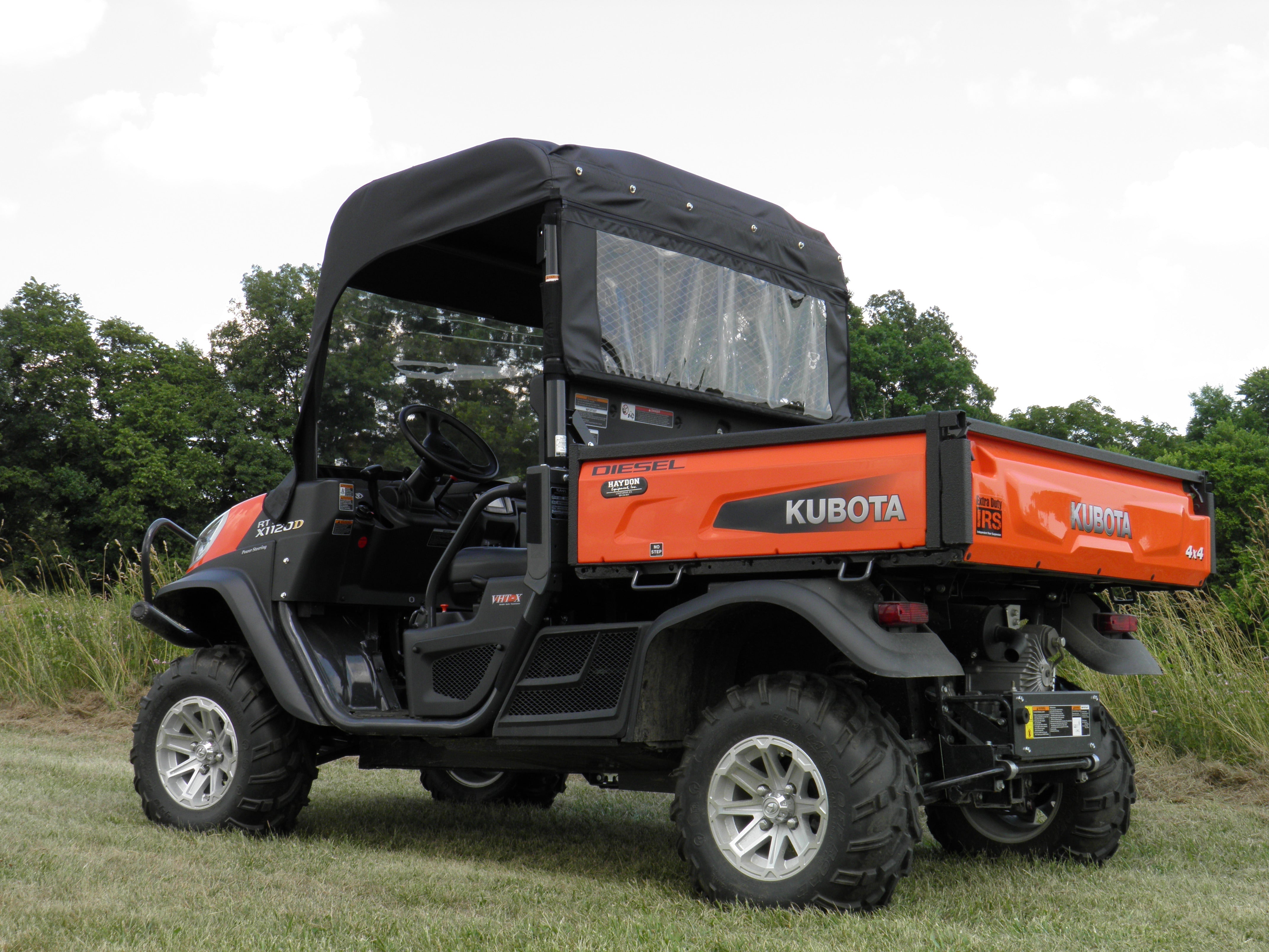 Photo of Kubota RTV XG850 (Sidekick) - Vinyl Windshield/Top/Rear Combo by 3 Star UTV - Premium Enclosures for UTVs / Side by Sides