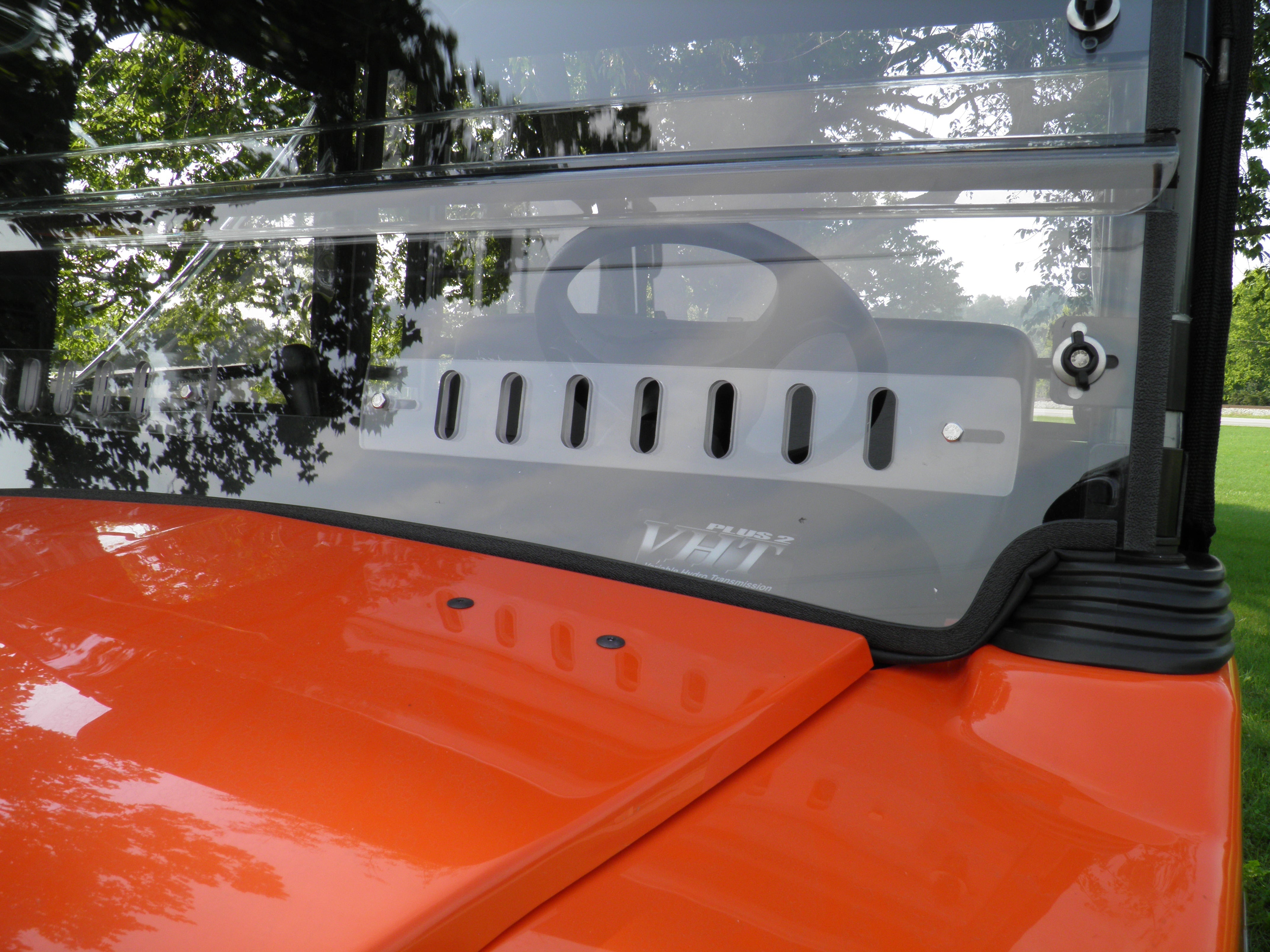Photo of Kubota RTV 1140 - 2 Pc Windshield w/Hard Coat, Clamp, and Vent Options by 3 Star UTV - Premium Windshields for UTVs / Side by Sides