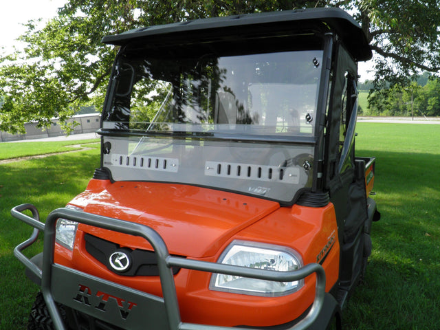 Photo of Kubota RTV 1140 - 2 Pc Windshield w/Hard Coat, Clamp, and Vent Options by 3 Star UTV - Premium Windshields for UTVs / Side by Sides