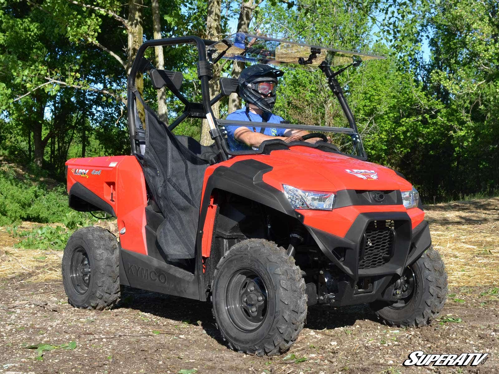 Photo of SuperATV Kymco UXV 450 Scratch Resistant Flip Windshield by SuperATV - Premium Windshields for UTVs / Side by Sides