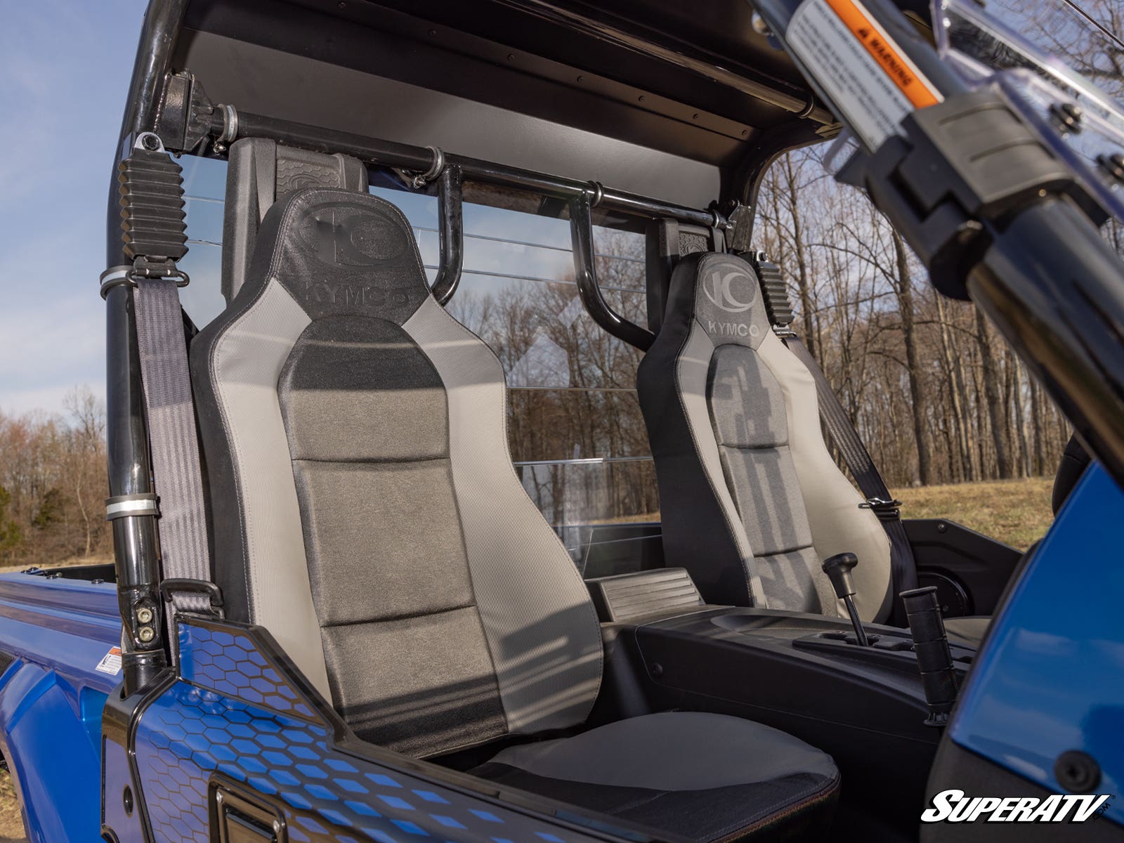 Photo of SuperATV Kymco UXV 700i Rear Windshield by SuperATV - Premium Windshields for UTVs / Side by Sides