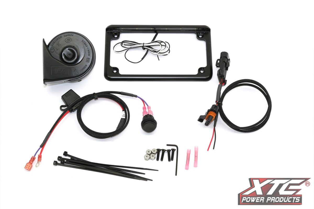 XTC RZR XP 2015+ Plug and Play Power Adapter & Horn Kit with 6" 6 LED License Frame