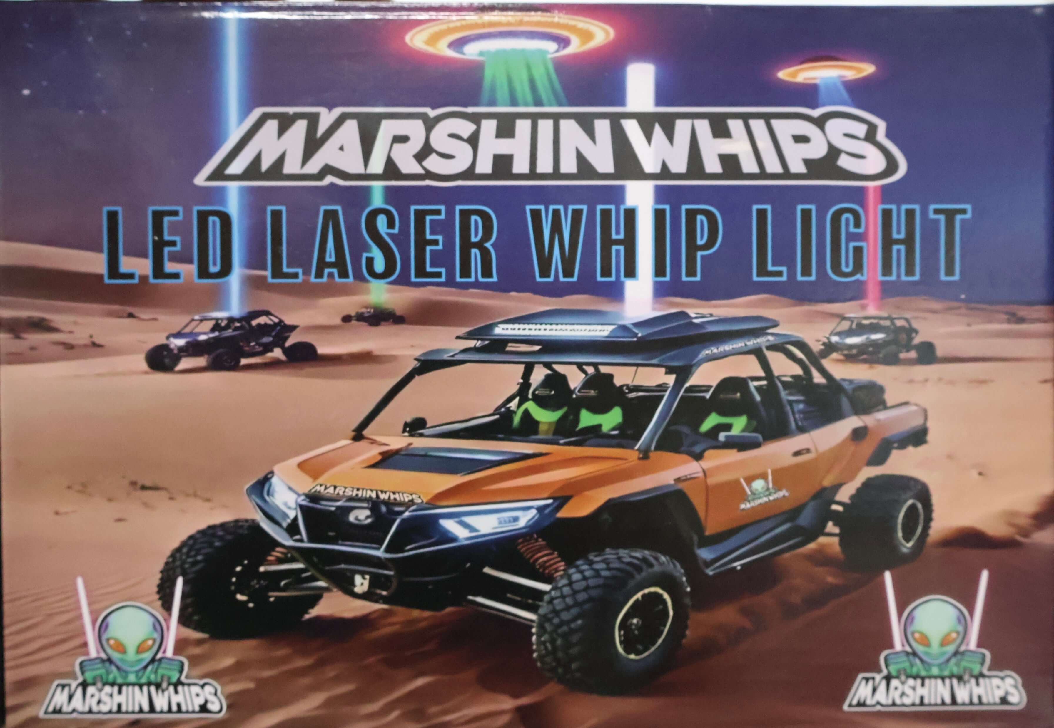 Photo of Marshin Whips: RGB Lunar Laser Whips Kit by Marshin Whips - Premium for UTVs / Side by Sides