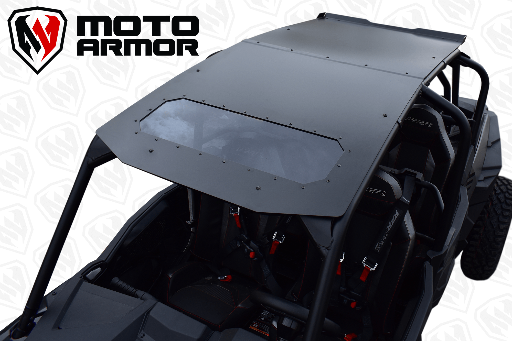 Photo of Aluminum Roof (With Sunroof) RZR Turbo S 4 Seat Black by Moto Armor - Premium for UTVs / Side by Sides