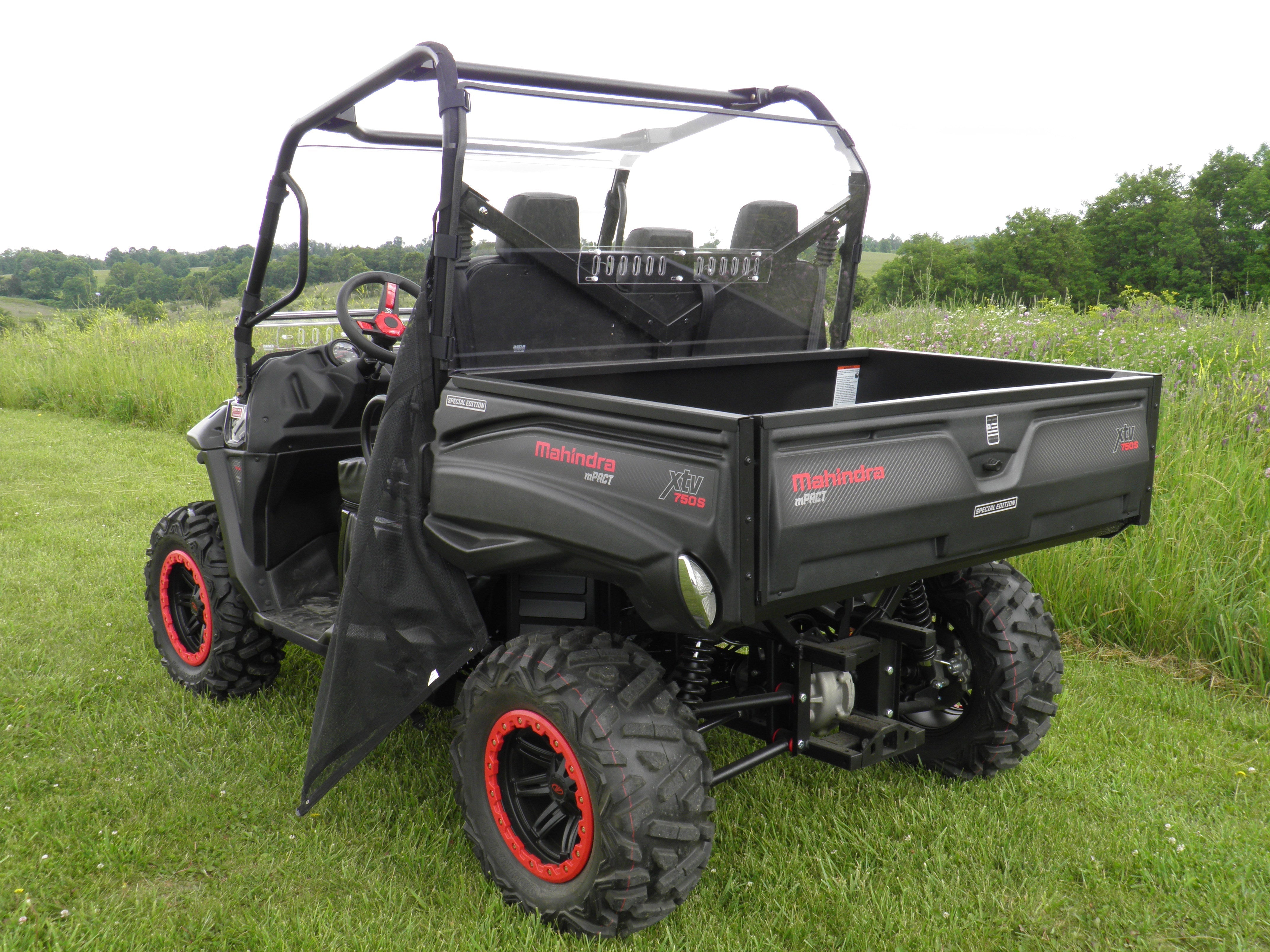 Photo of Mahindra 750/1000 - Lexan Back Panel w/Clamp and Vent Options by 3 Star UTV - Premium Enclosures for UTVs / Side by Sides
