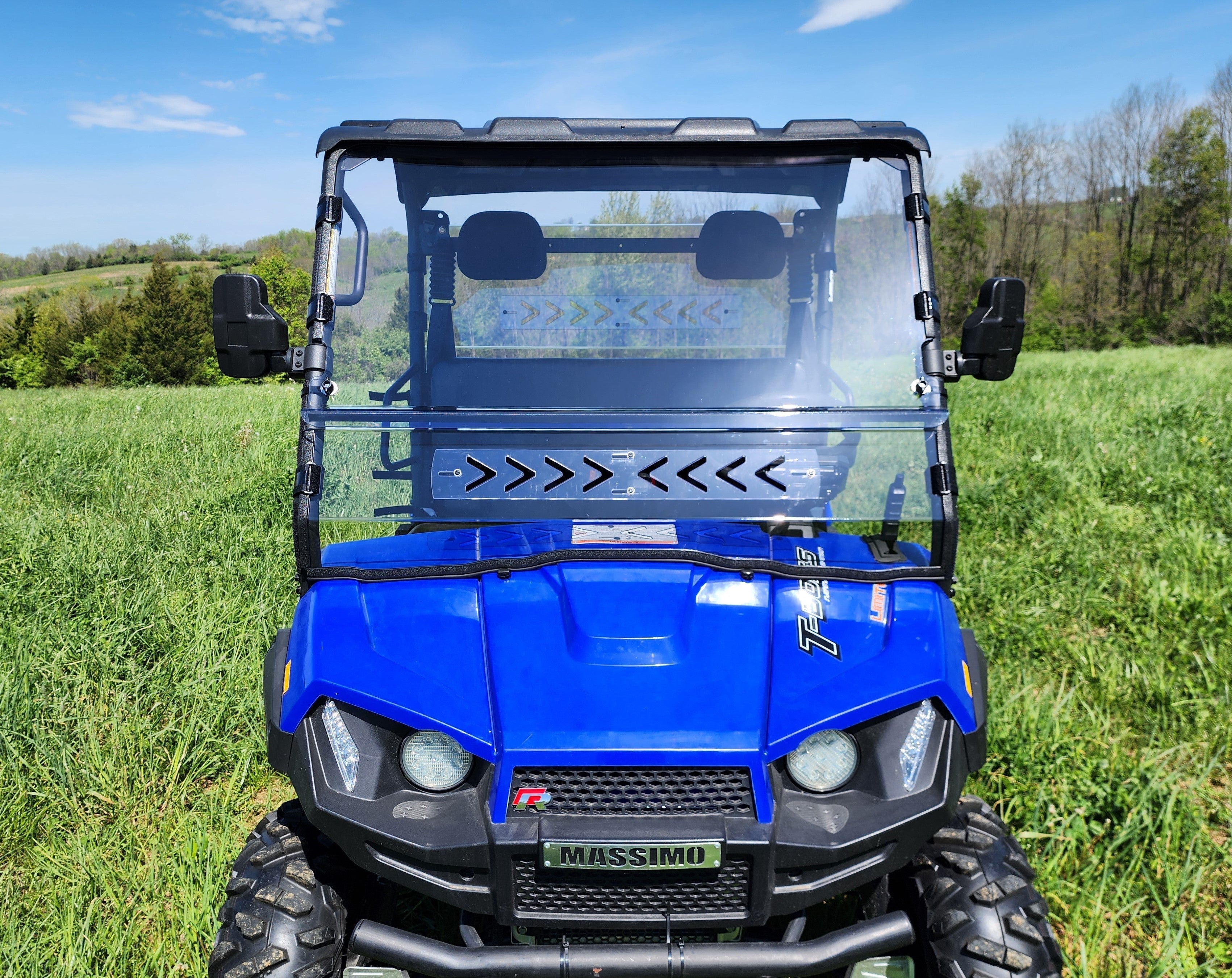 Photo of Massimo T-Boss 410 - 2 Pc General-Purpose Windshield by 3 Star UTV - Premium Windshields for UTVs / Side by Sides