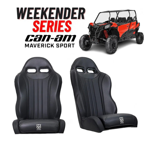 Photo of "Weekender" Series Pair of Front Suspension Bucket Seats Maverick Sport MAX (2019-2025) by UTV Mountain Accessories - Premium for UTVs / Side by Sides