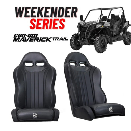 Photo of "Weekender" Series Pair of Front Suspension Bucket Seats Maverick Trail (2019-2025) by UTVMA - Premium for UTVs / Side by Sides