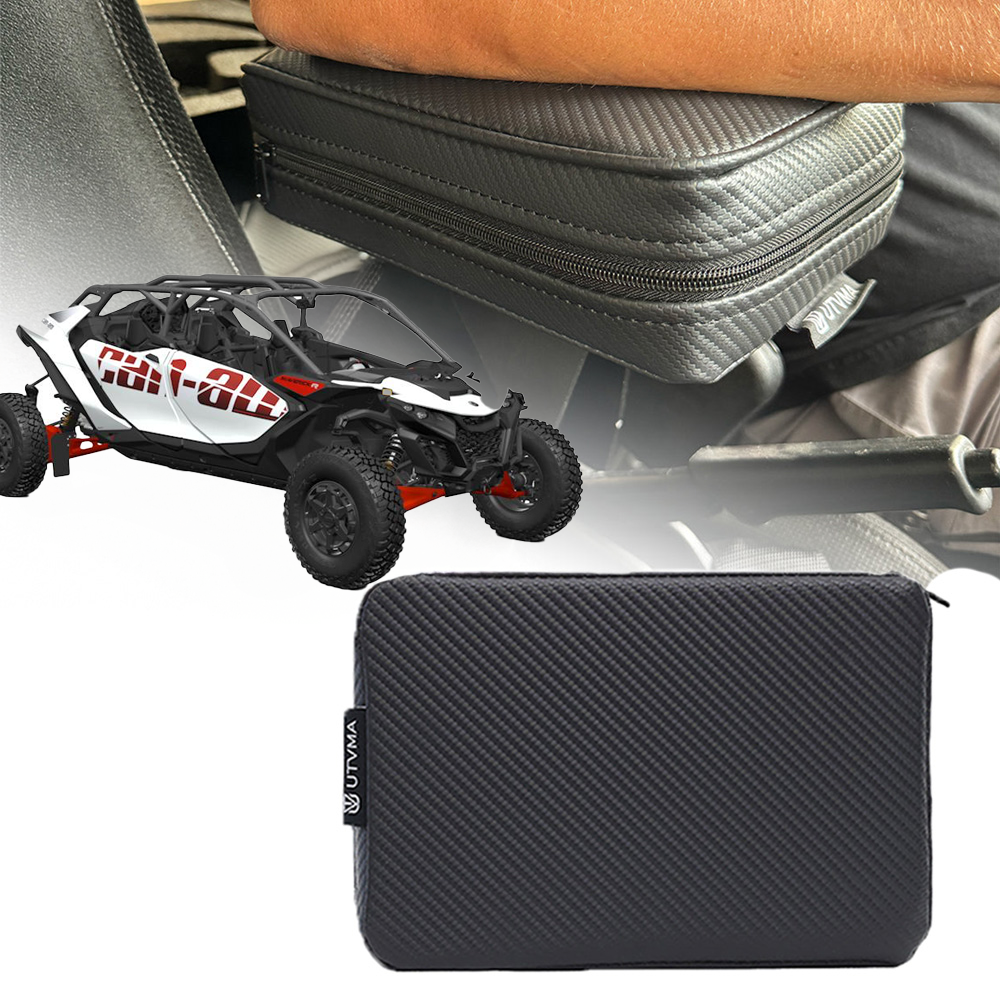 Photo of UTVMA Maverick R MAX Front or Rear Armrest with Bracket (2025) by UTV Mountain Accessories - Premium Arm Rest for UTVs / Side by Sides