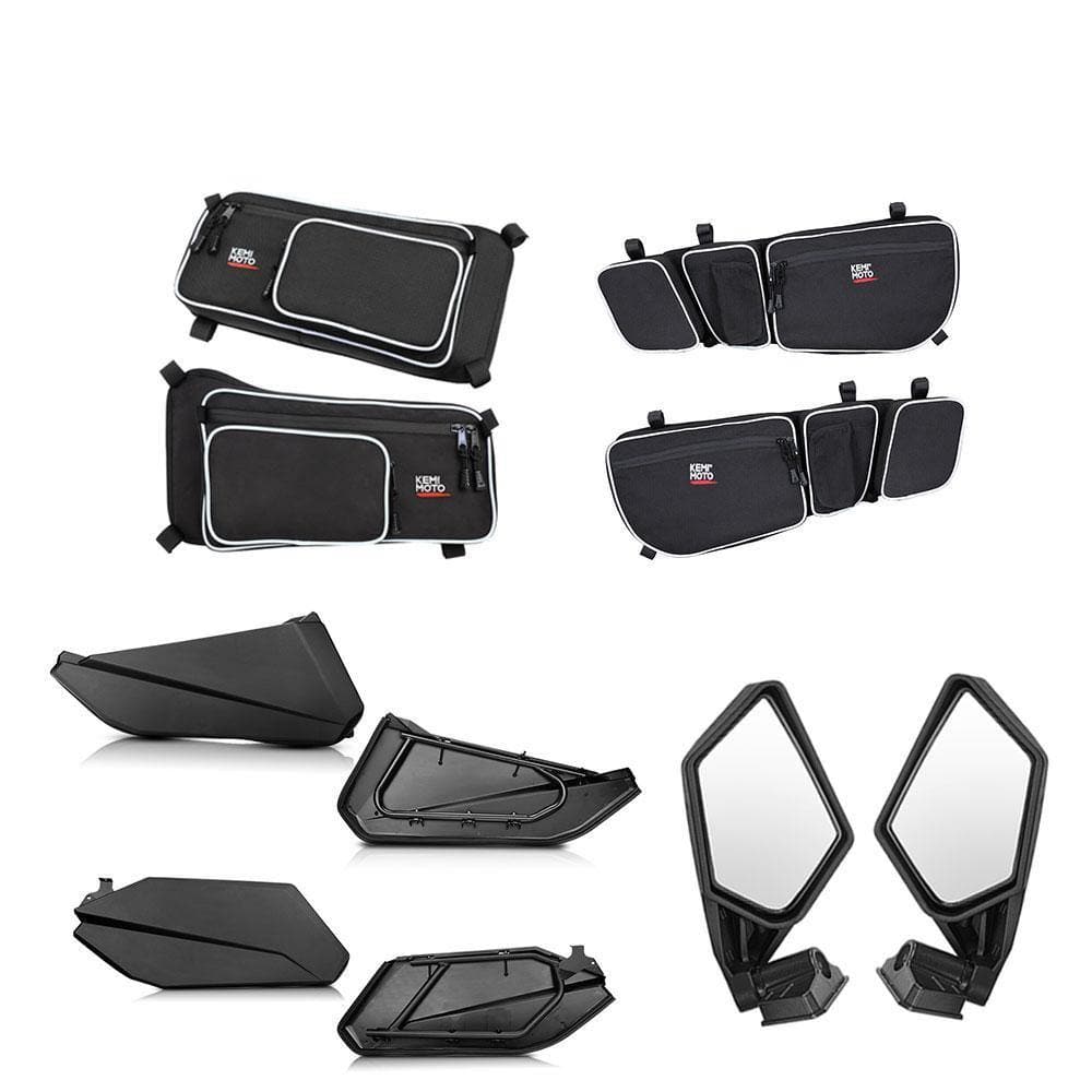 Photo of Kemimoto Door/ Door Bags / Rear Side Mirror Combo For Can Am Maverick X3 / Max Turbo R by Kemimoto - Premium for UTVs / Side by Sides