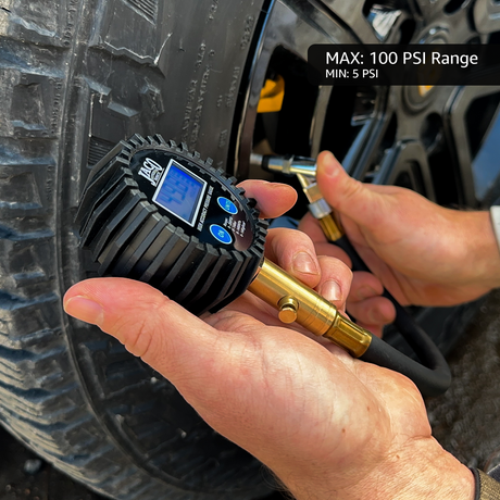 Photo of ElitePro™ Digital Tire Pressure Gauge - Professional Accuracy - 100 PSI by JACO - Premium Tire Pressure Gauge for UTVs / Side by Sides