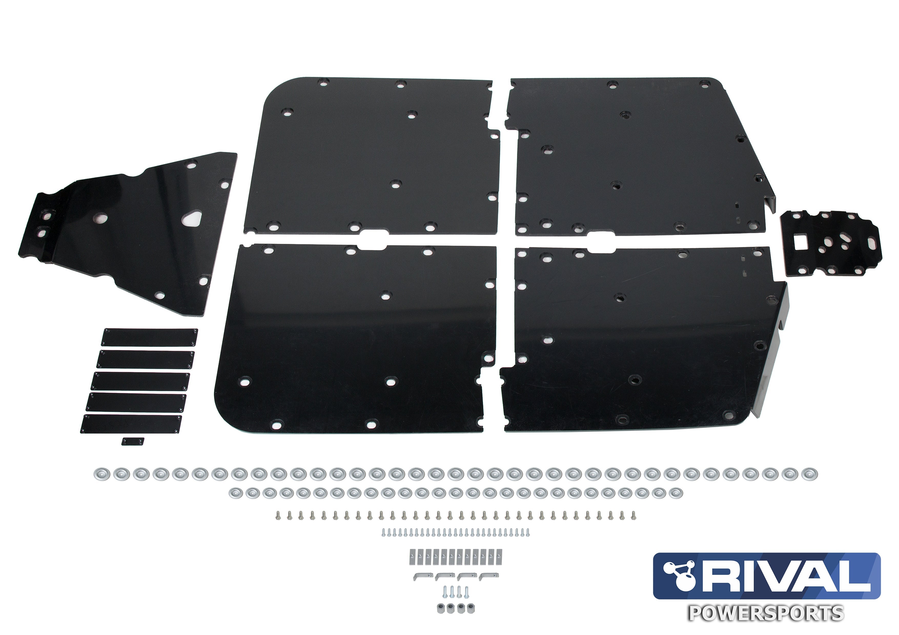 Photo of Polaris Ranger 1000 Crew Plastic Central Skid Plate by Rival Powersports USA - Premium for UTVs / Side by Sides