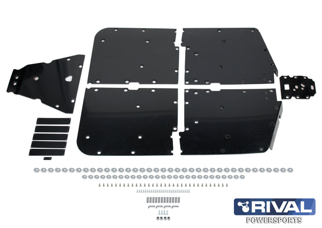 Photo of Polaris Ranger 1000 Crew Plastic Central Skid Plate by Rival Powersports USA - Premium for UTVs / Side by Sides