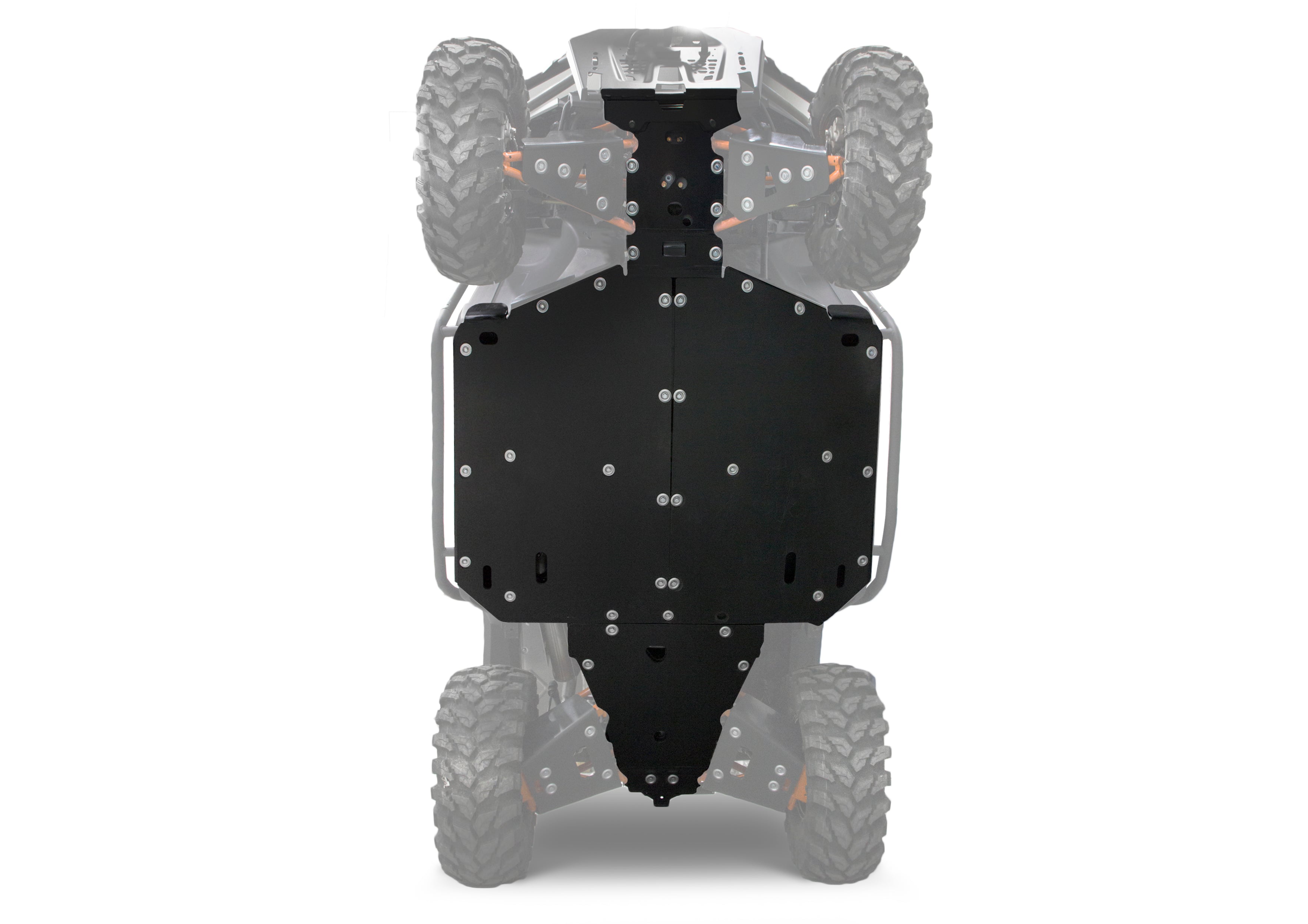Photo of Polaris Ranger 1000 / 1000 XP Plastic Central Skid Plate by Rival Powersports USA - Premium Central Skid Plate Plastic for UTVs / Side by Sides