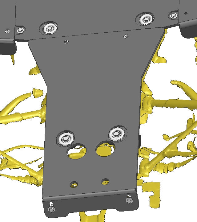 Photo of CF Moto C Force 400 / 500 GEN2 Plastic Central Skid Plate by Rival Powersports USA - Premium Central Skid Plate Plastic for UTVs / Side by Sides