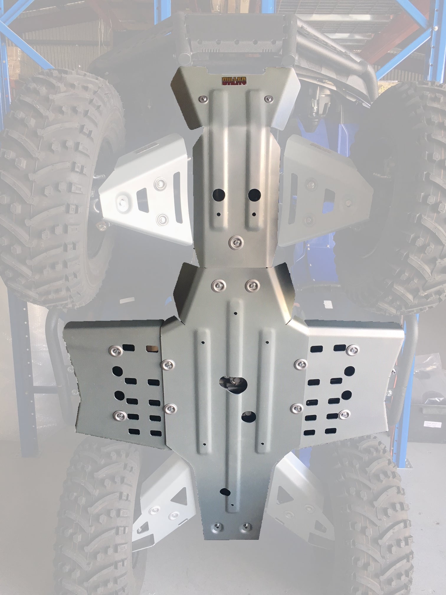 Photo of Rival Powersports USA - Yamaha Kodiak 450 IRS Alloy Central Skid Plate by Rival Powersports USA - Premium Central Skid Plate Alloy for UTVs / Side by Sides