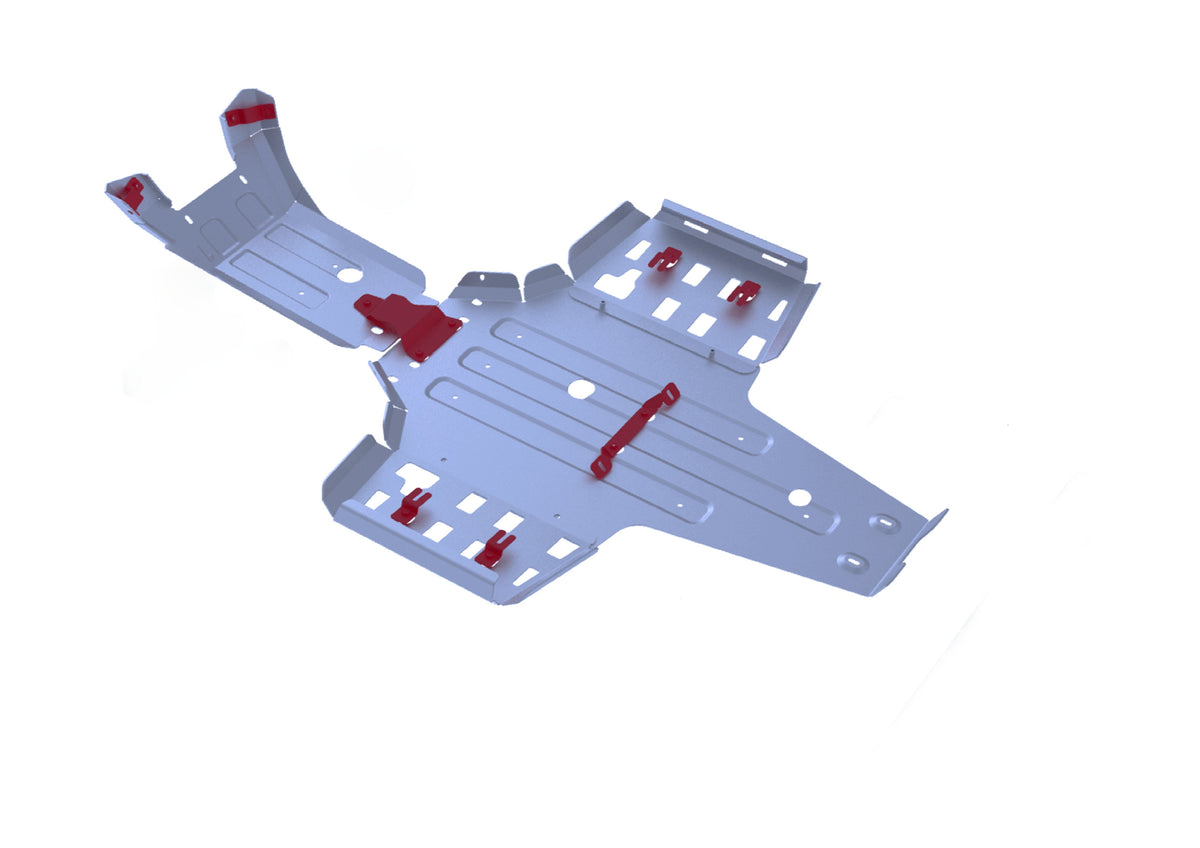 Photo of Yamaha Kodiak 700 Alloy Central Skid Plate by Rival Powersports USA - Premium Central Skid Plate Alloy for UTVs / Side by Sides