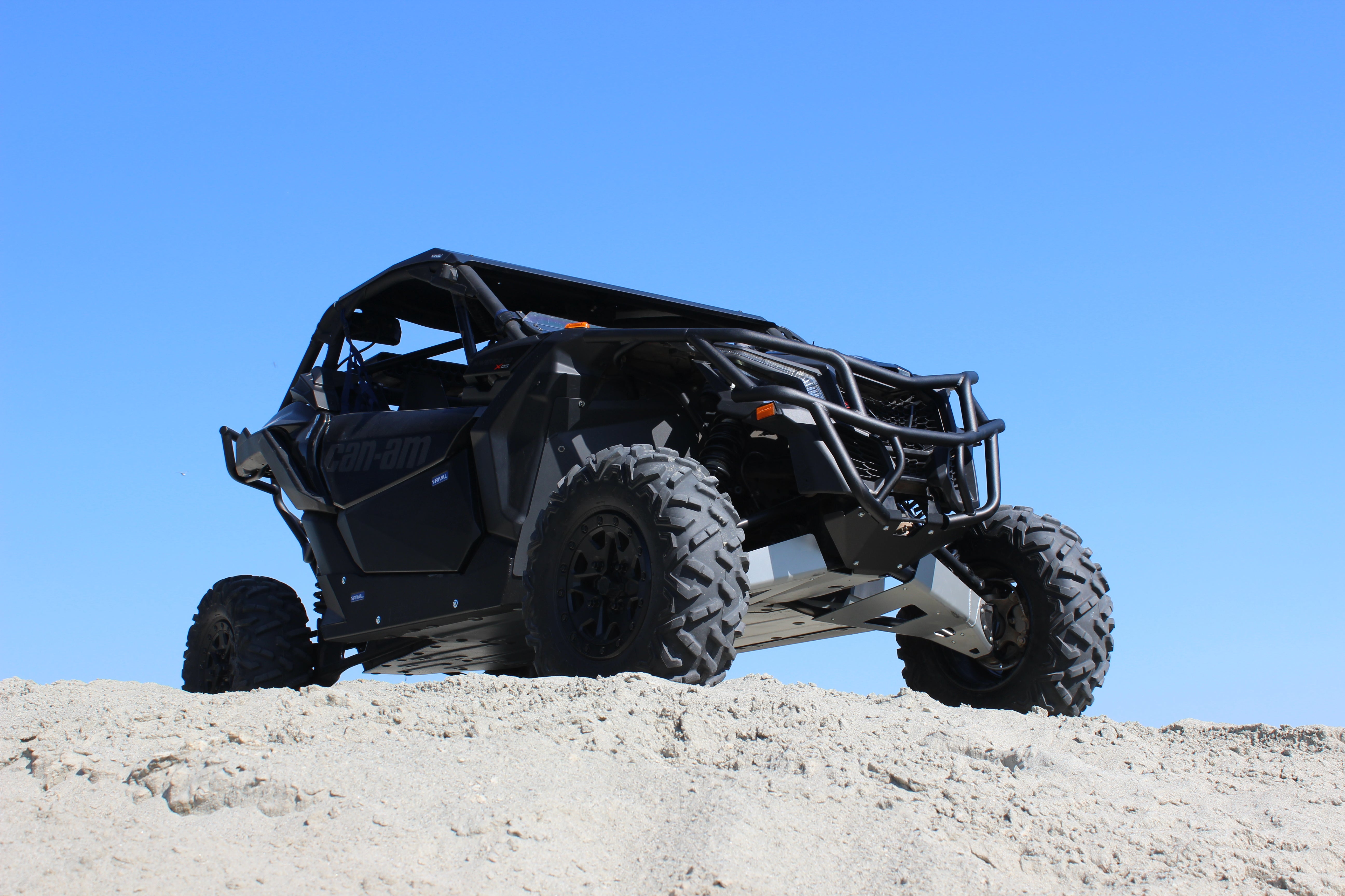 Photo of Can-Am Maverick X3 64'' / 72'' Alloy Central Skid Plate by Rival Powersports USA - Premium for UTVs / Side by Sides