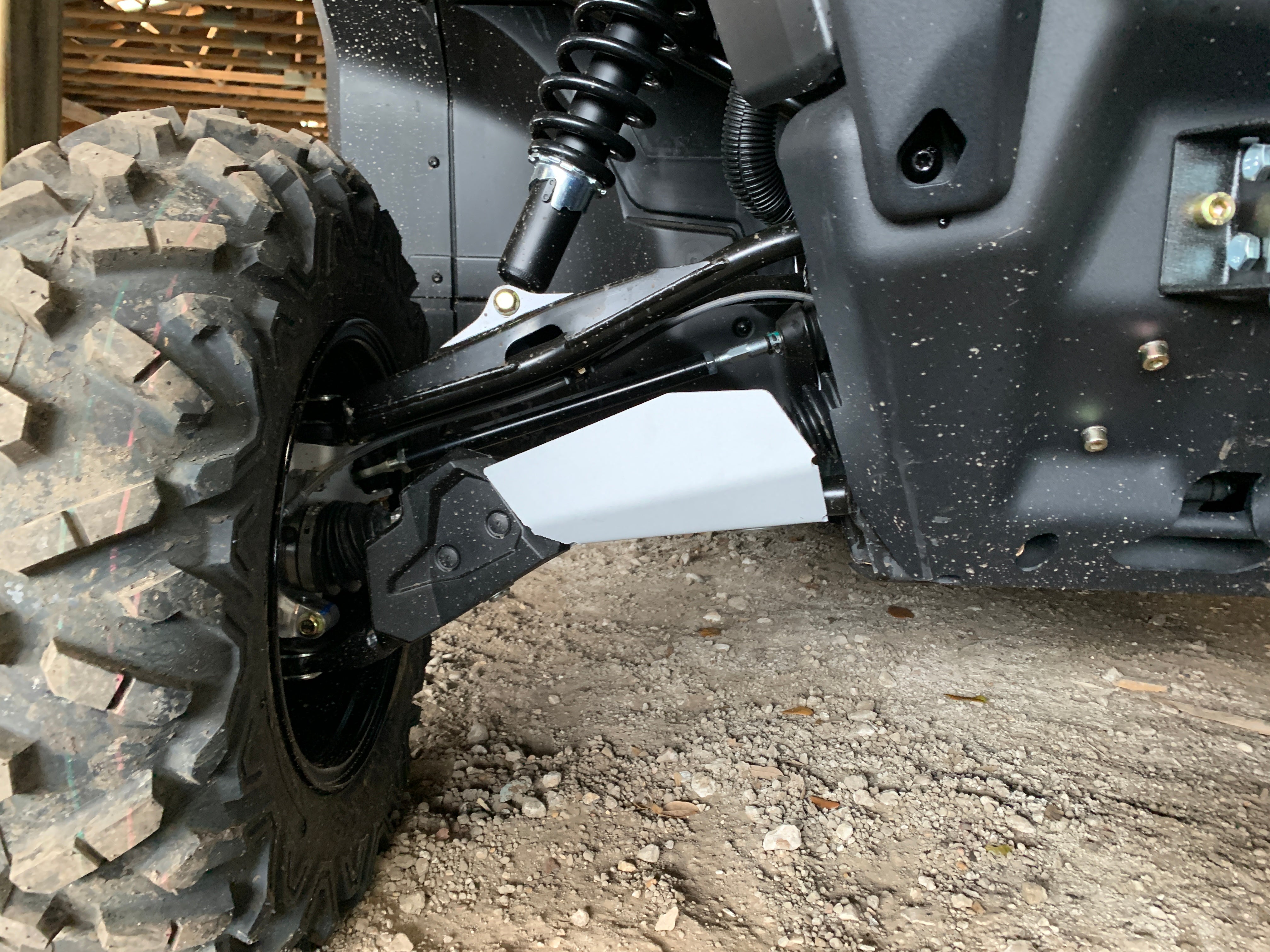 Photo of Can-Am Defender HD5 / HD7 / HD8 / HD9 / HD10 Curved Alloy Front A Arm Guards by Rival Powersports USA - Premium for UTVs / Side by Sides
