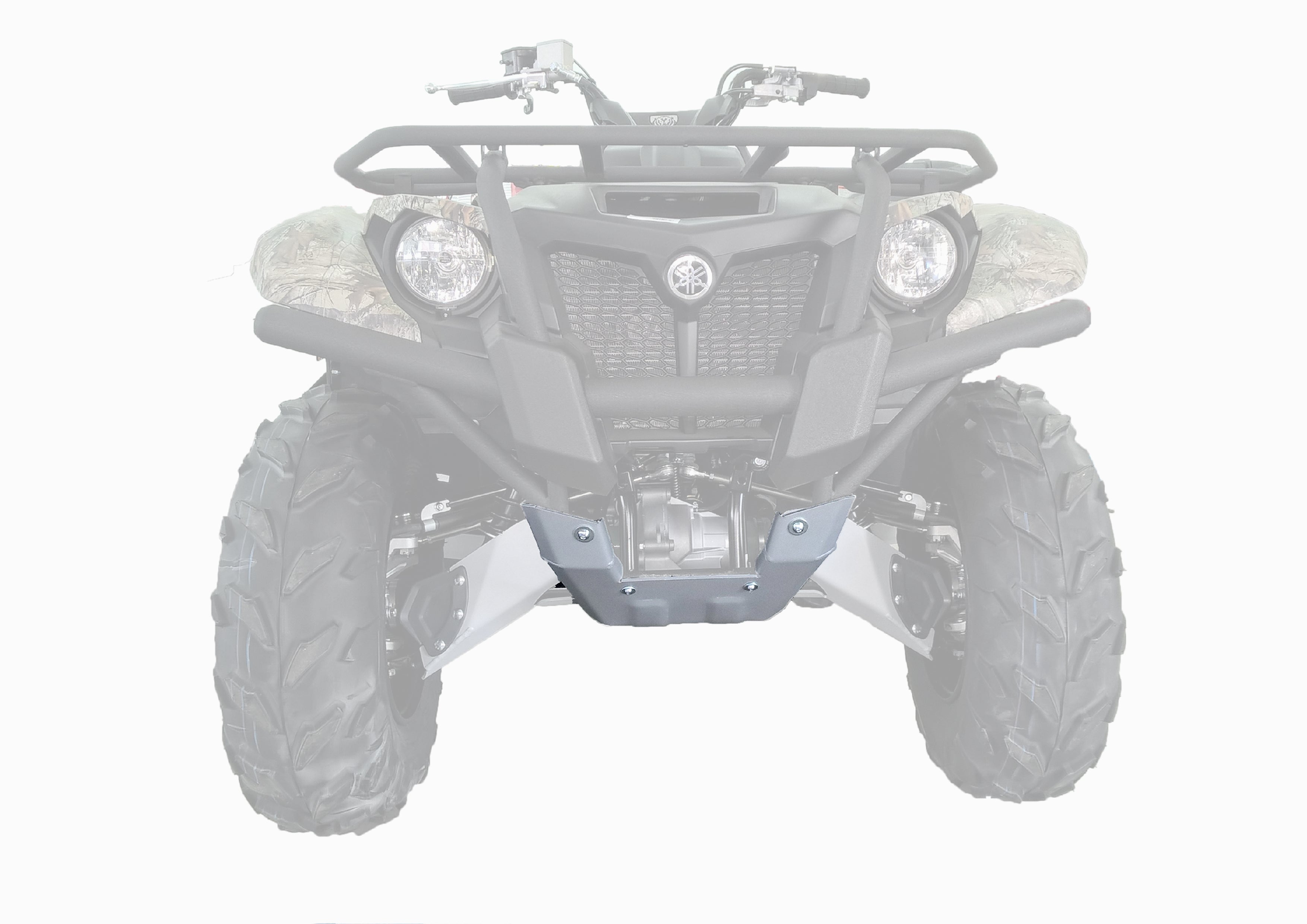 Photo of Yamaha Kodiak 700 Alloy Central Skid Plate by Rival Powersports USA - Premium Central Skid Plate Alloy for UTVs / Side by Sides