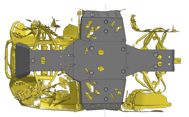 Photo of CF Moto C Force 400 / 500 GEN2 Plastic Central Skid Plate by Rival Powersports USA - Premium for UTVs / Side by Sides