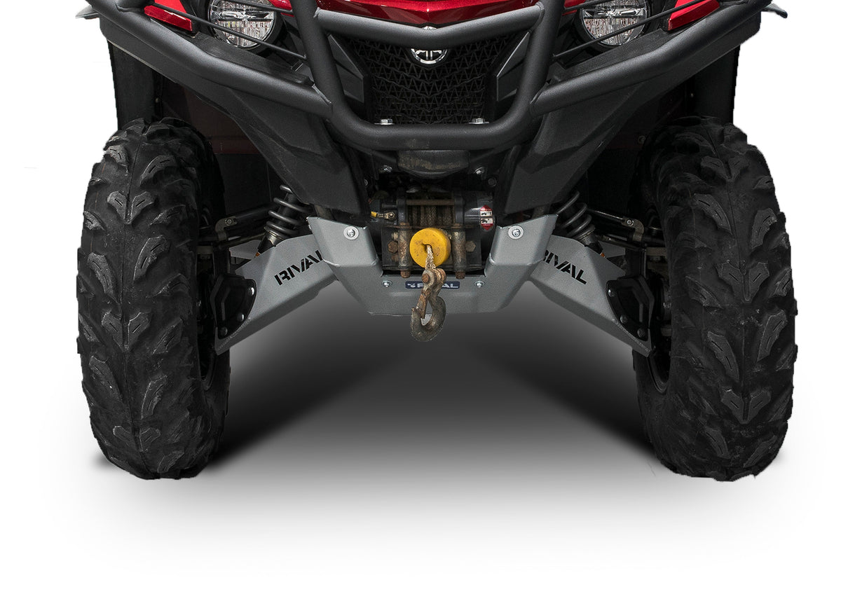 Photo of Yamaha Grizzly 700 Alloy Central Skid Plate by Rival Powersports USA - Premium Central Skid Plate Alloy for UTVs / Side by Sides