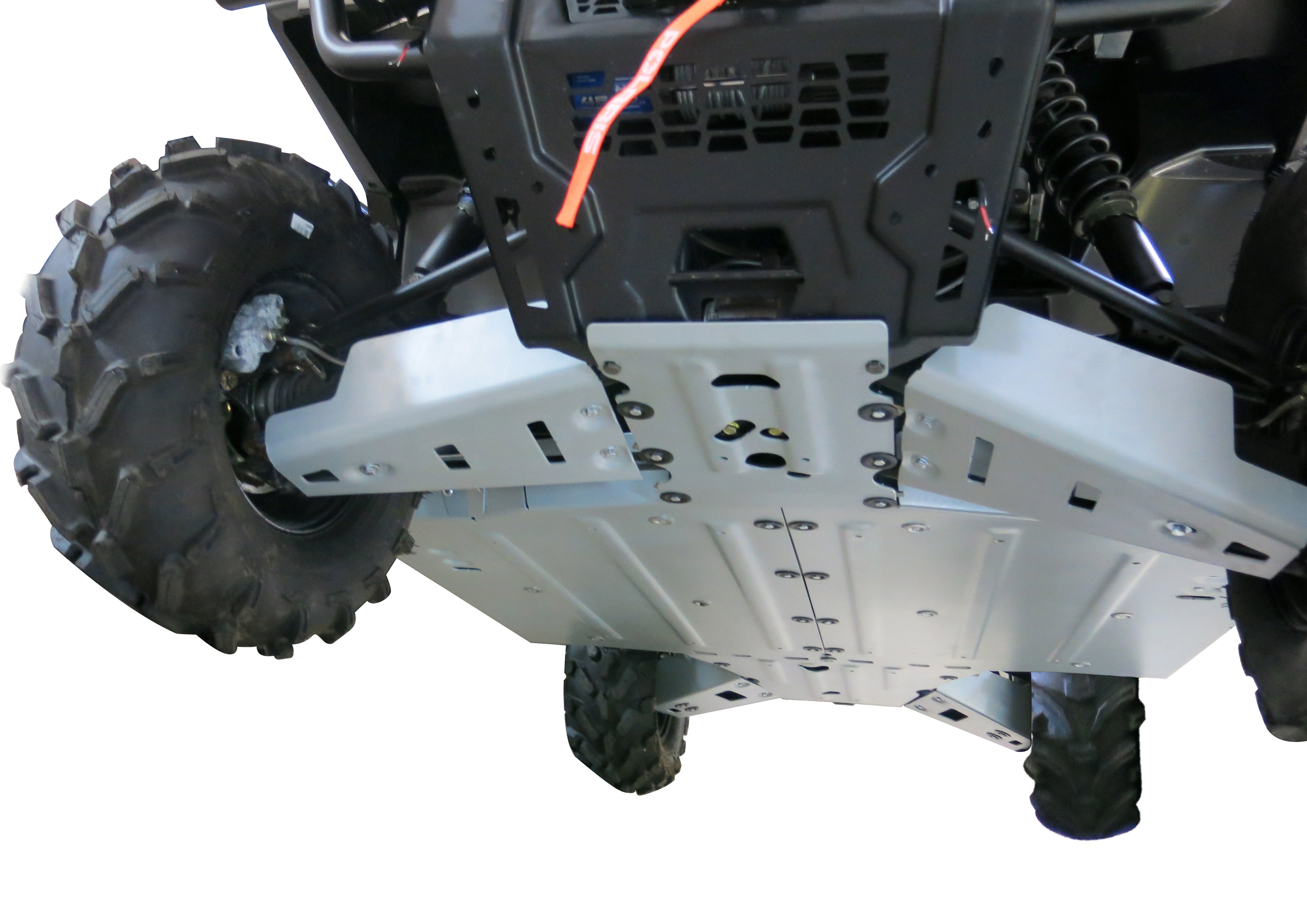 Photo of Polaris Ranger 570/900/1000XP/DSL Full Size Alloy Central Skid Plate by Rival Powersports USA - Premium Central Skid Plate Alloy for UTVs / Side by Sides