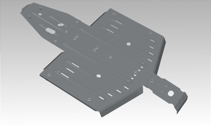 Photo of Polaris General 1000 Alloy Central Skid Plate by Rival Powersports USA - Premium Central Skid Plate Alloy for UTVs / Side by Sides