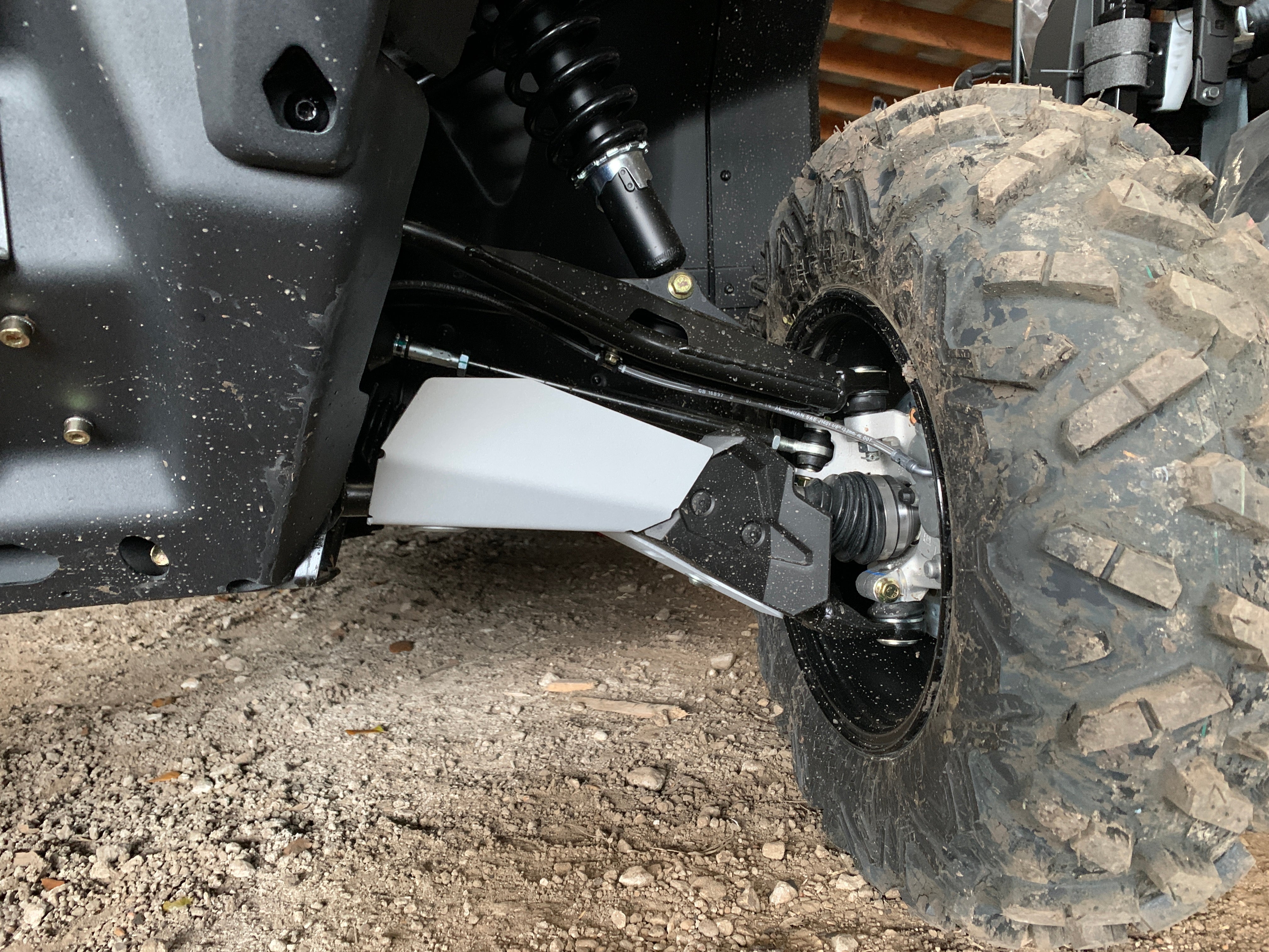 Photo of Can-Am Defender HD5 / HD7 / HD8 / HD9 / HD10 Curved Alloy Front A Arm Guards by Rival Powersports USA - Premium for UTVs / Side by Sides