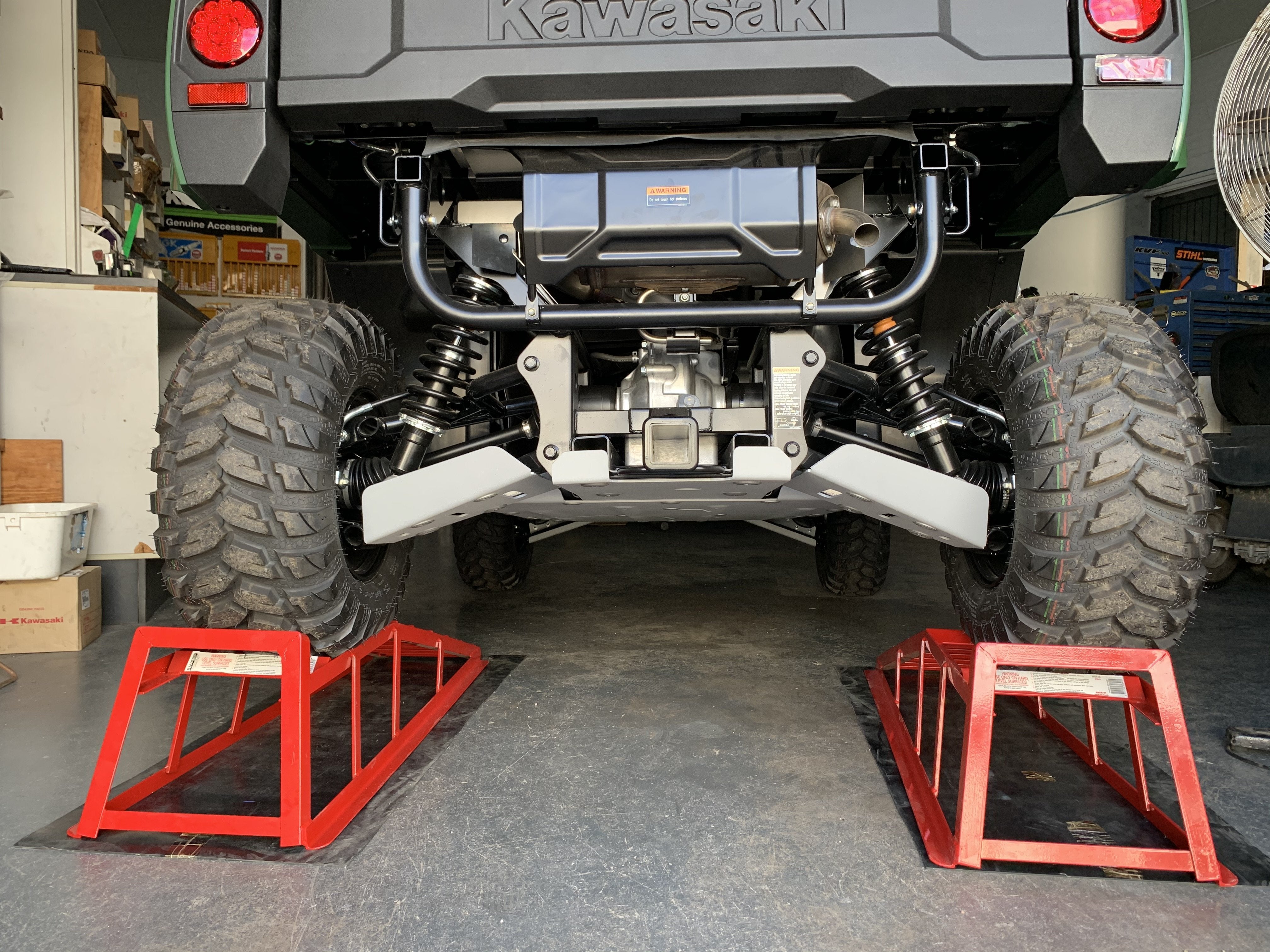 Photo of Kawasaki Mule PRO-MX / EPS / EPS LE Rear A Arm Guards by Rival Powersports USA - Premium Alloy Rear A Arm Guards for UTVs / Side by Sides
