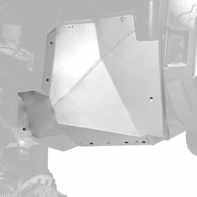 Photo of Yamaha Wolverine X2/R-Spec/ R-Spec SE / X4 / SE Alloy Front Plate and Footwell Protection by Rival Powersports USA - Premium Central Skid Plate Alloy for UTVs / Side by Sides