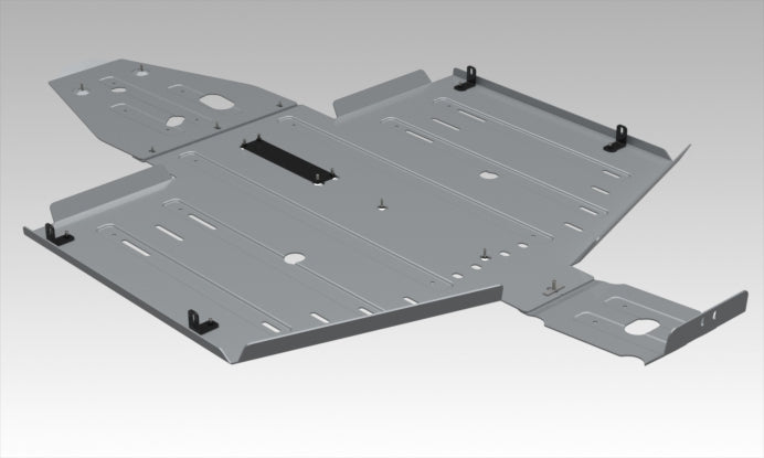 Photo of Polaris General 1000 Alloy Central Skid Plate by Rival Powersports USA - Premium for UTVs / Side by Sides