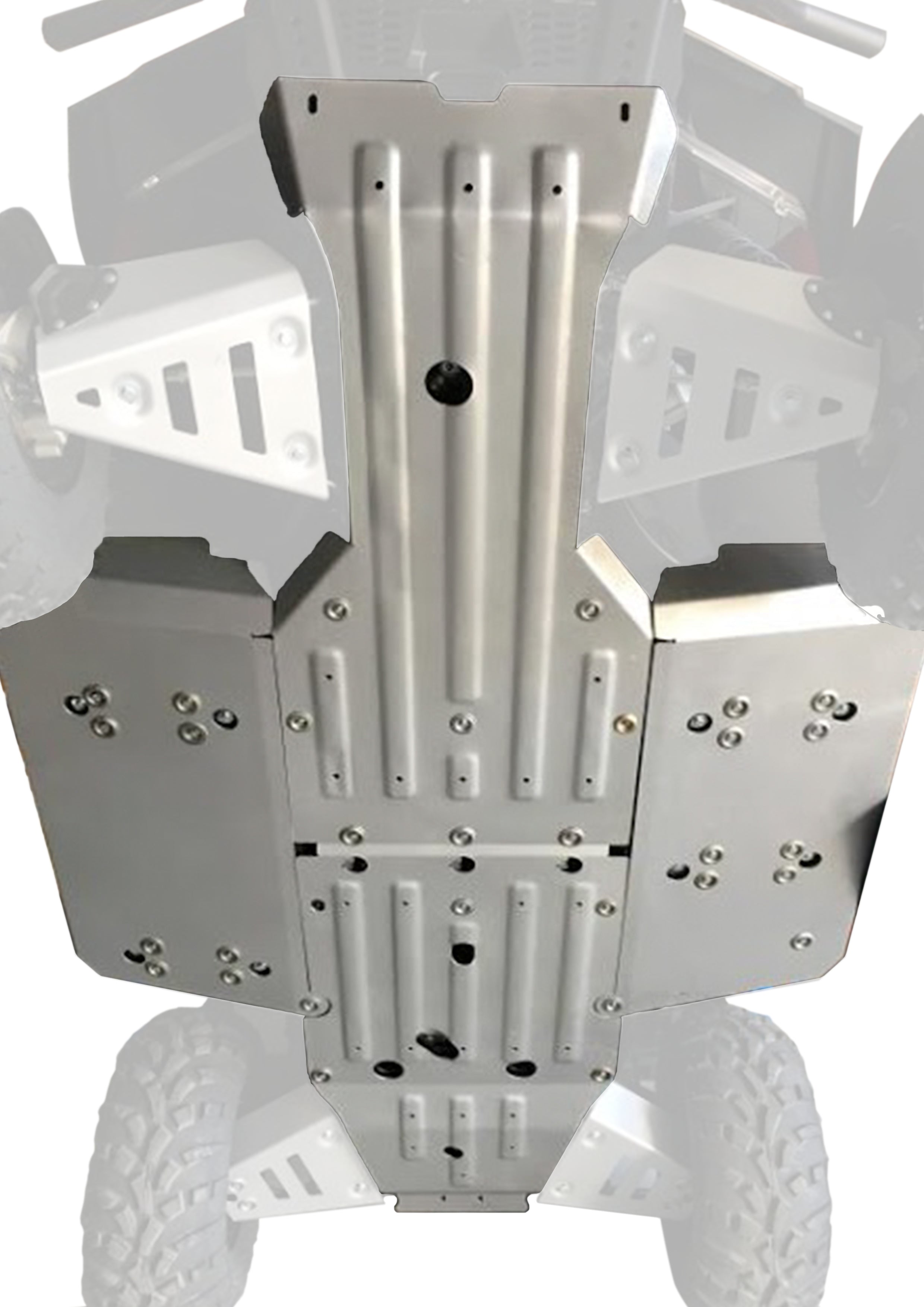Photo of Polaris Ranger 500 / 570 Mid Size Alloy Central Skid Plate by Rival Powersports USA - Premium for UTVs / Side by Sides