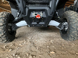 Photo of Can-Am Defender HD5 / HD7 / HD8 / HD9 / HD10 Curved Alloy Front A Arm Guards by Rival Powersports USA - Premium Alloy Front A Arm Guards for UTVs / Side by Sides