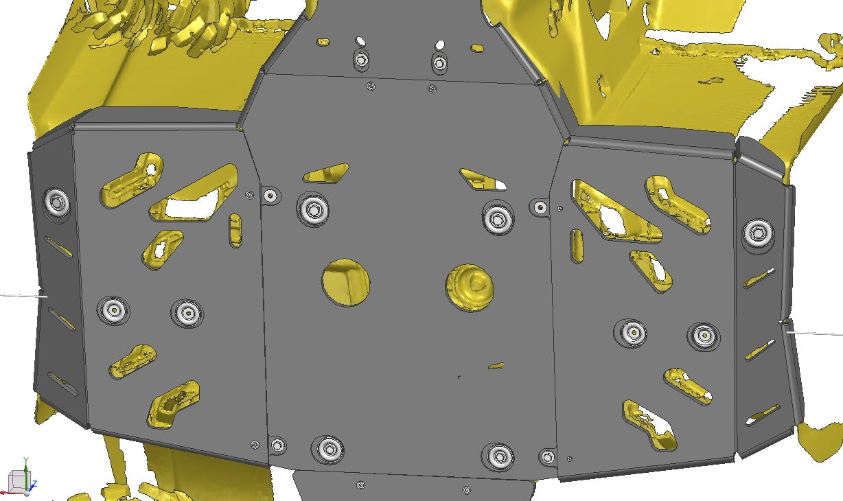 Photo of CF Moto C Force 400 / 500 GEN2 Plastic Central Skid Plate by Rival Powersports USA - Premium for UTVs / Side by Sides