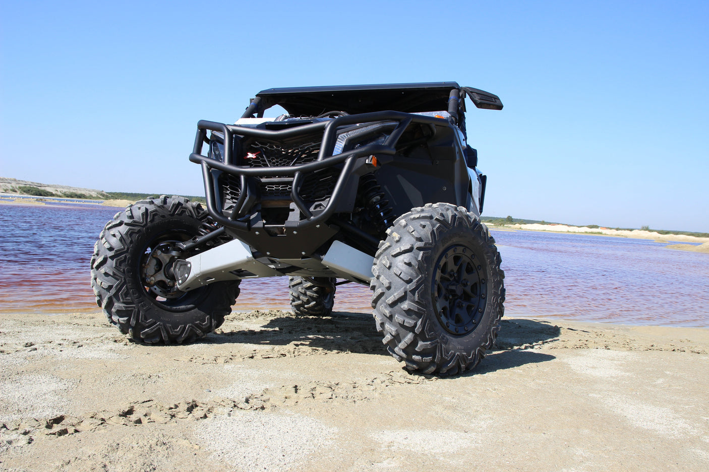 Photo of Can-Am Maverick X3 72'' Alloy Front A Arm Guards by Rival Powersports USA - Premium Alloy Front A Arm Guards for UTVs / Side by Sides