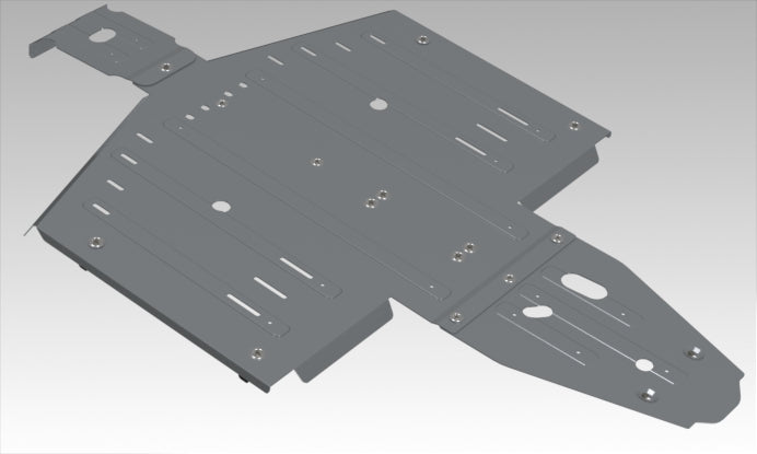 Photo of Polaris General 1000 Alloy Central Skid Plate by Rival Powersports USA - Premium for UTVs / Side by Sides