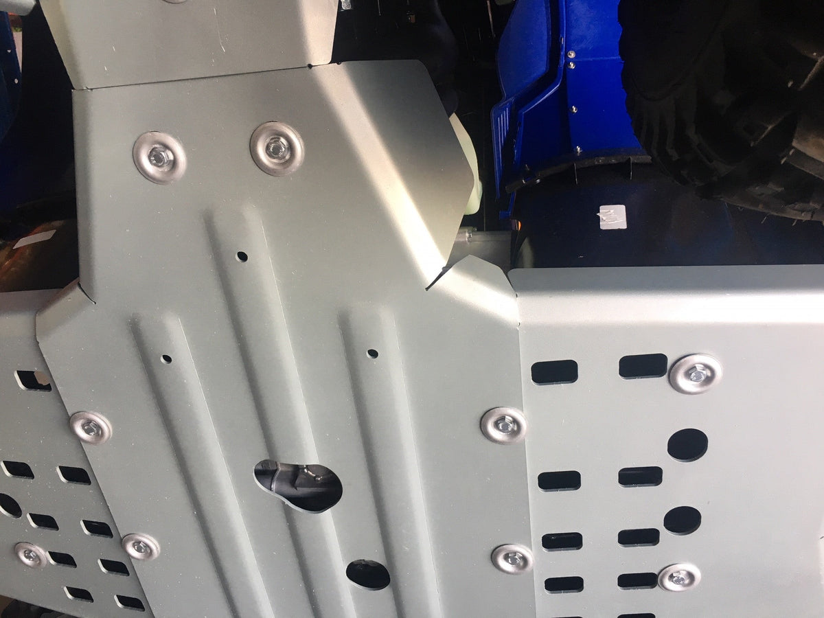 Photo of Yamaha Kodiak 450 IRS Alloy Central Skid Plate by Rival Powersports USA - Premium Central Skid Plate Alloy for UTVs / Side by Sides