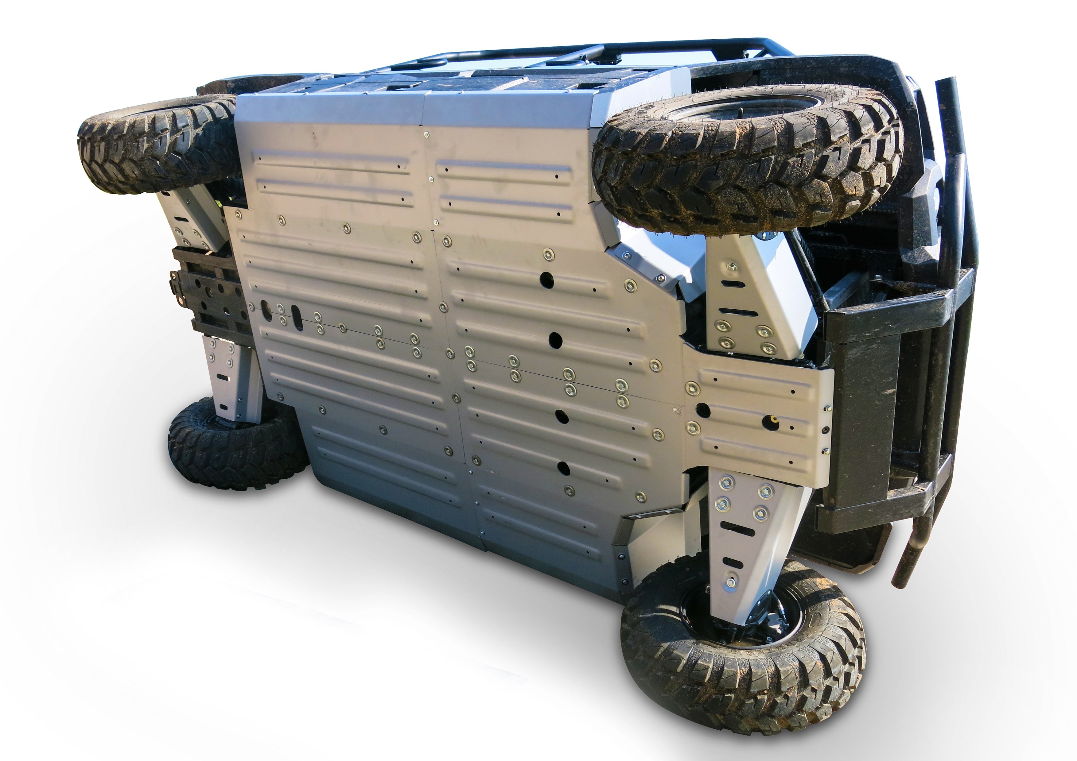 Photo of Kawasaki Mule PRO DX/DXT/FX/FXT Alloy Central Skid Plate by Rival Powersports USA - Premium for UTVs / Side by Sides