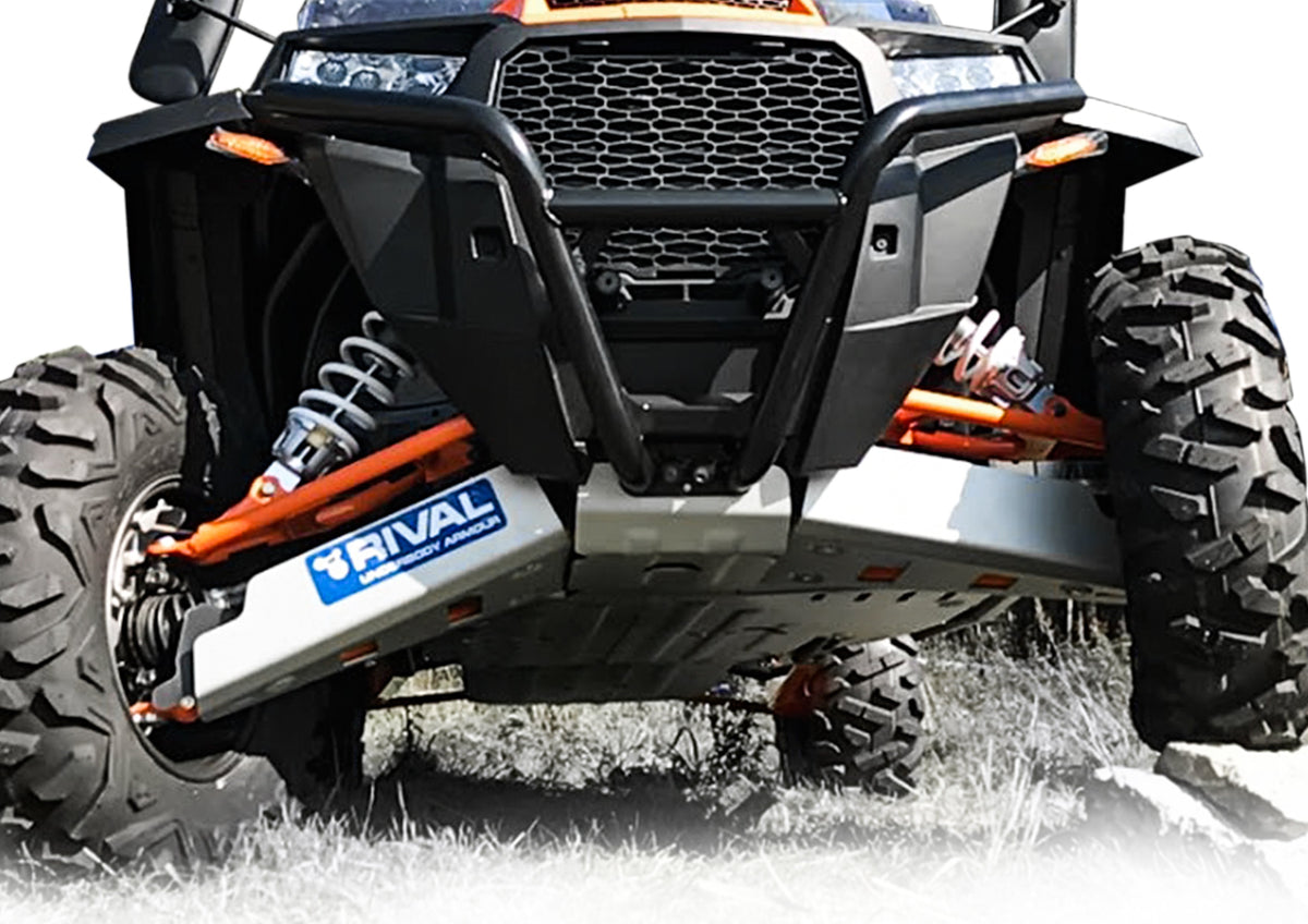 Photo of Polaris RZR XP1000/TURBO/41000/4 TURBO Alloy Central Skid Plate by Rival Powersports USA - Premium Central Skid Plate Alloy for UTVs / Side by Sides