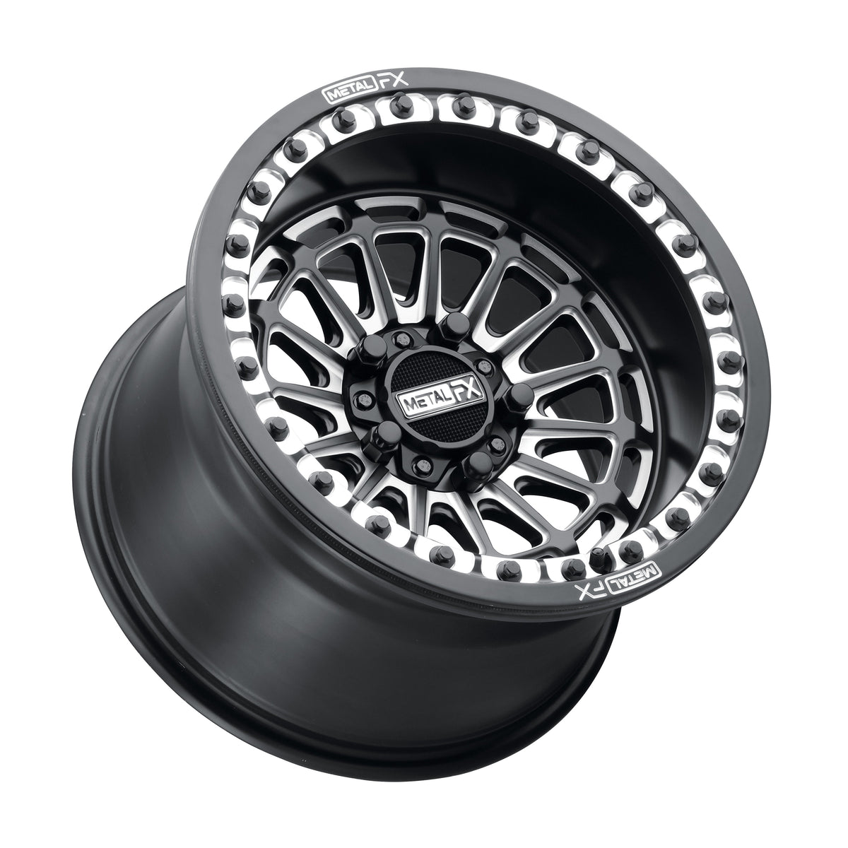 Delta R Beadlock Wheel - Satin Black Contrast Cut (14")