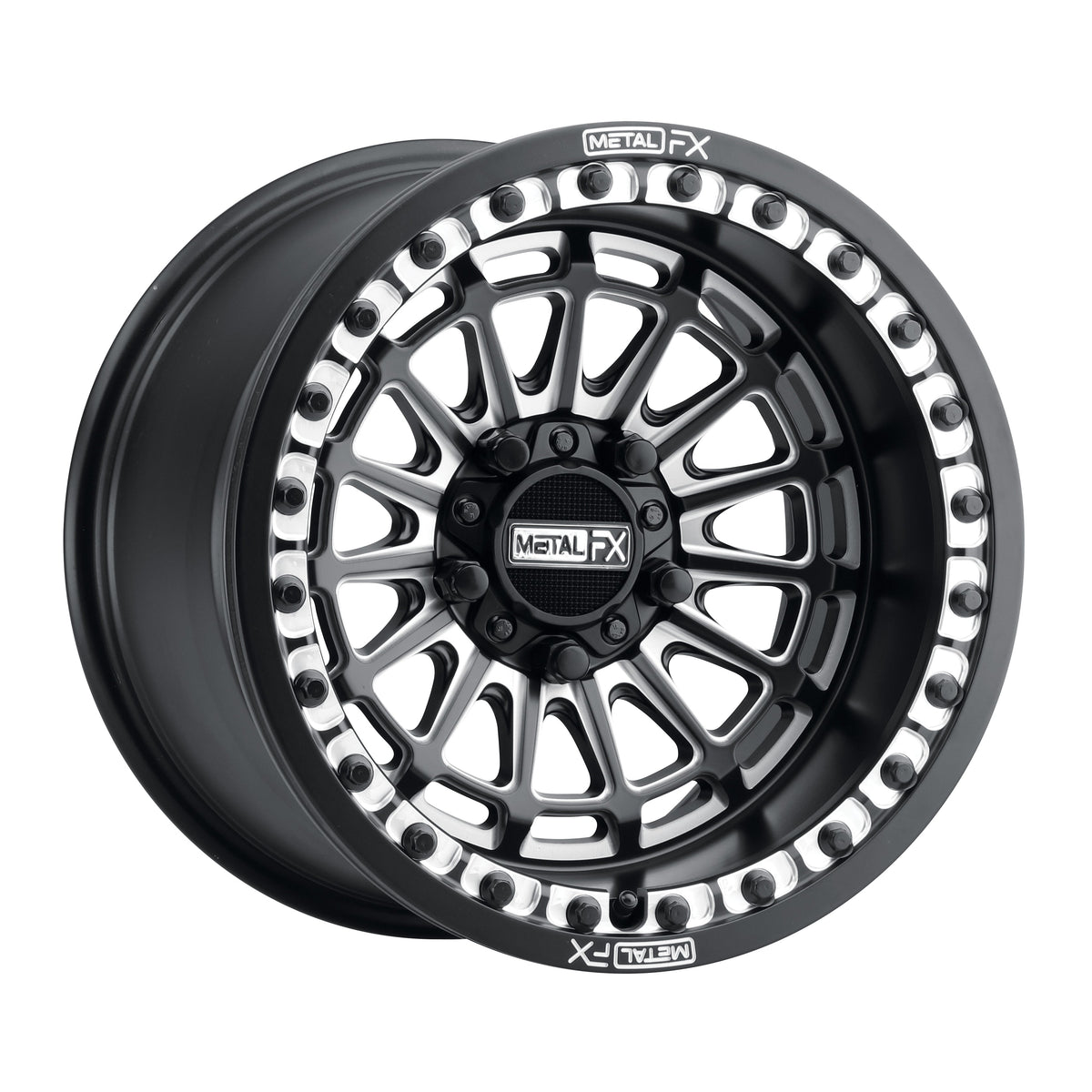 Delta R Beadlock Wheel - Satin Black Contrast Cut (14")
