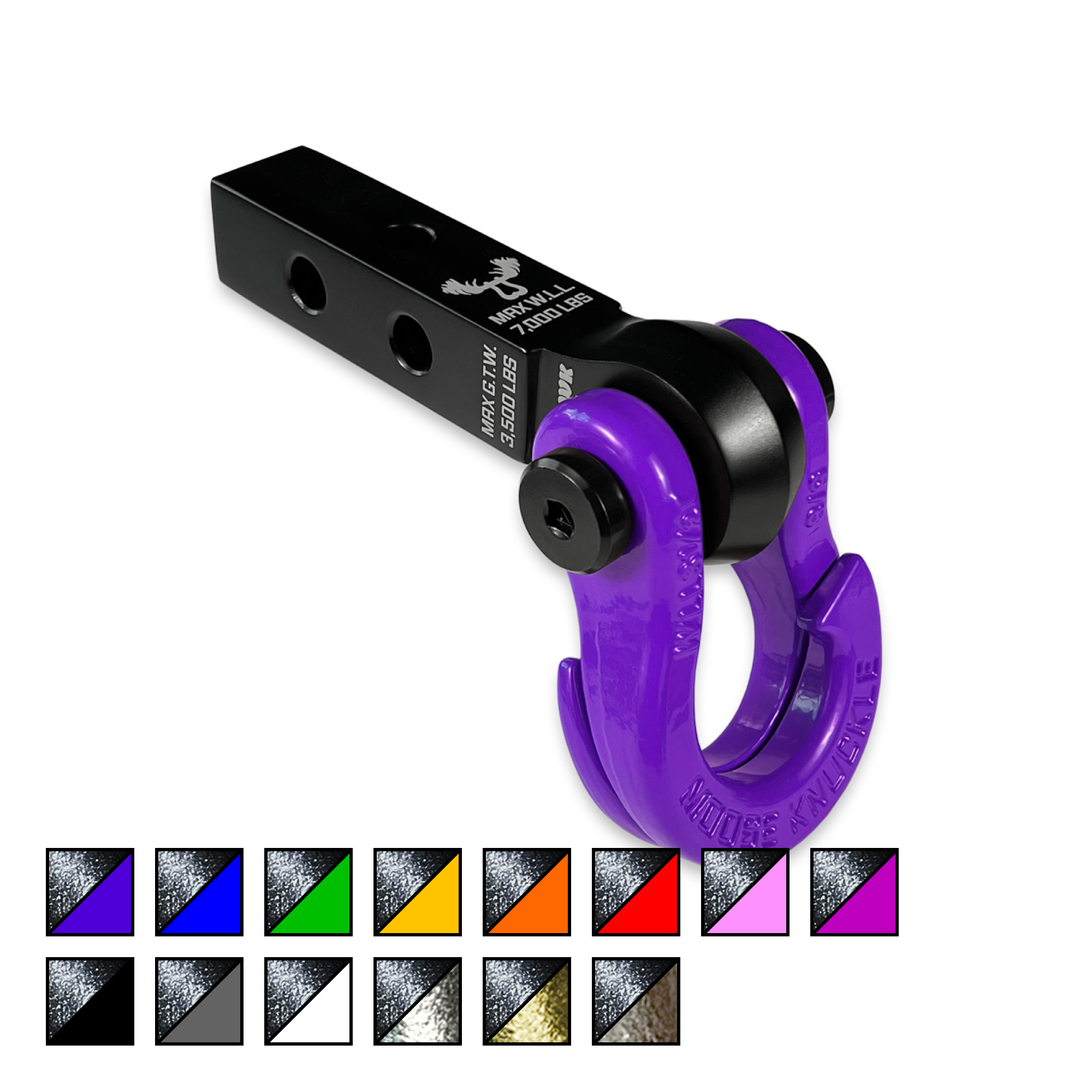 Photo of Jowl 5/8 Split Shackle and Mohawk 1.25 Receiver Combo by Forward Notion, LLC - Premium Recovery Gear for UTVs / Side by Sides