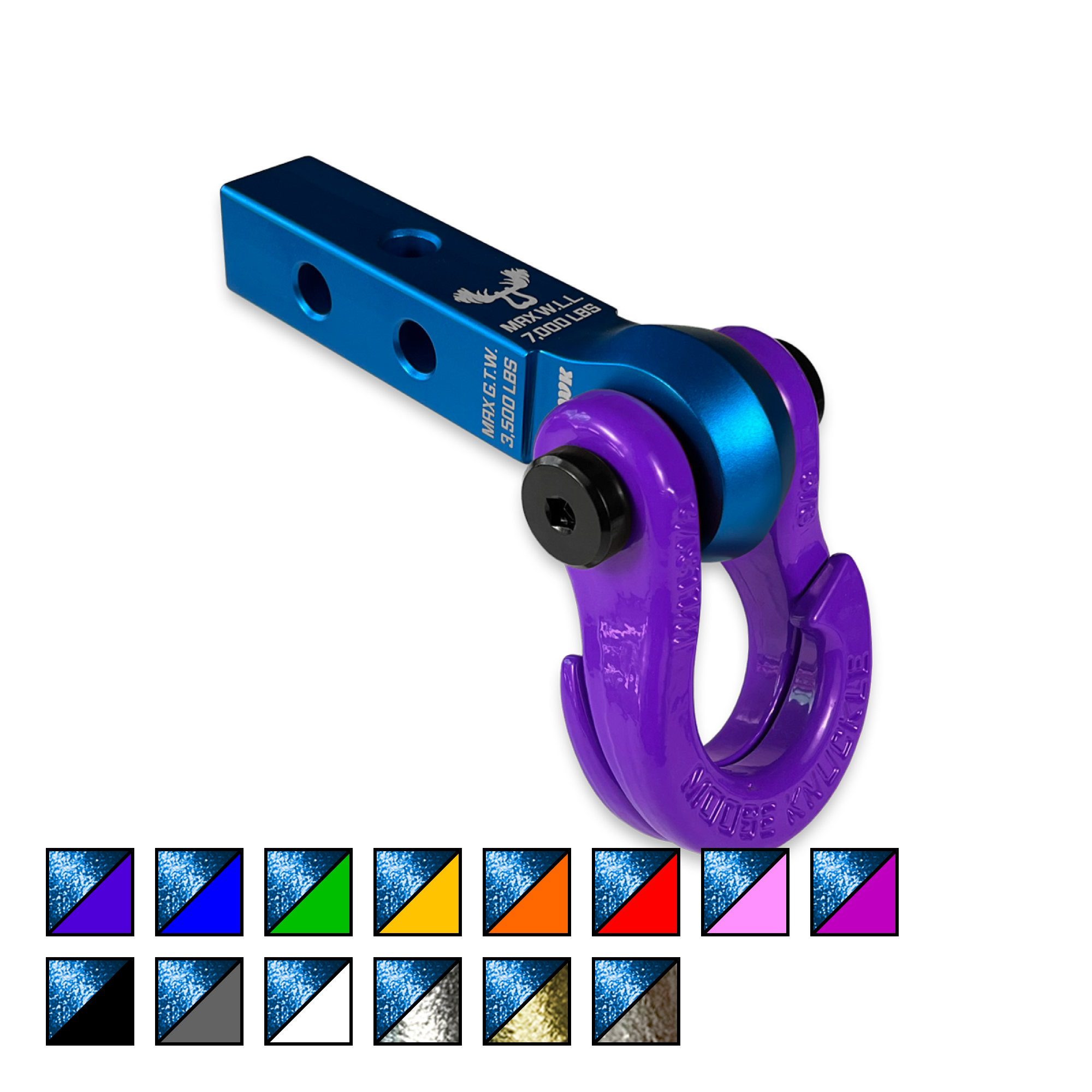 Photo of Jowl 5/8 Split Shackle and Mohawk 1.25 Receiver Combo by Forward Notion, LLC - Premium Recovery Gear for UTVs / Side by Sides
