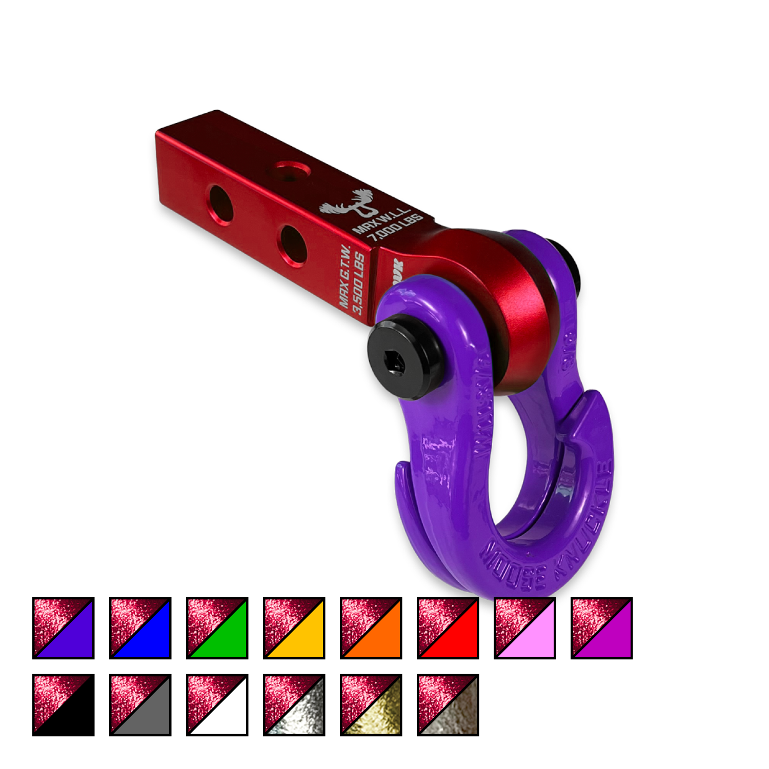 Photo of Jowl 5/8 Split Shackle and Mohawk 1.25 Receiver Combo by Forward Notion, LLC - Premium Recovery Gear for UTVs / Side by Sides